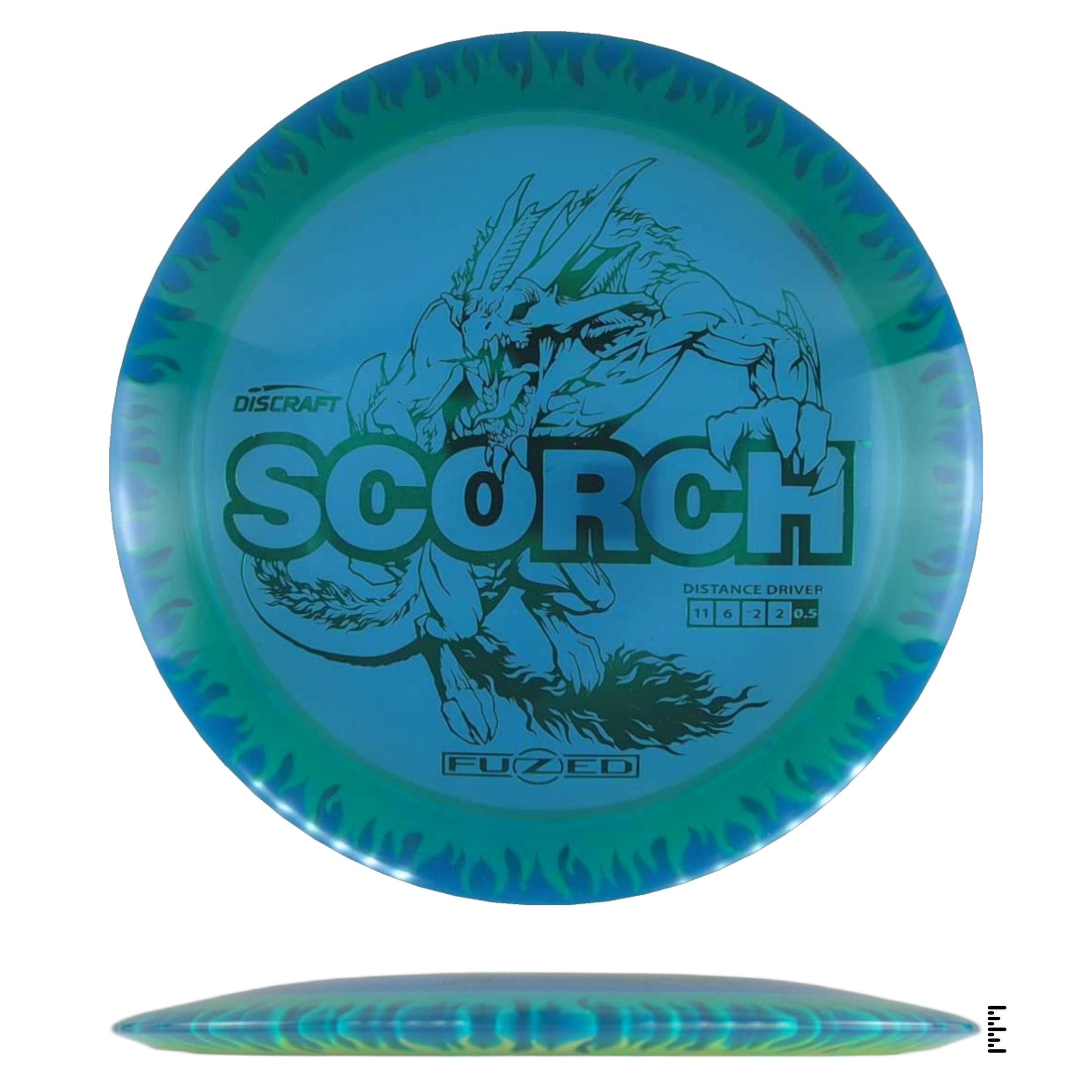 Discraft Fuzed Line Scorch - Blue / Light Green - Powergrip USA