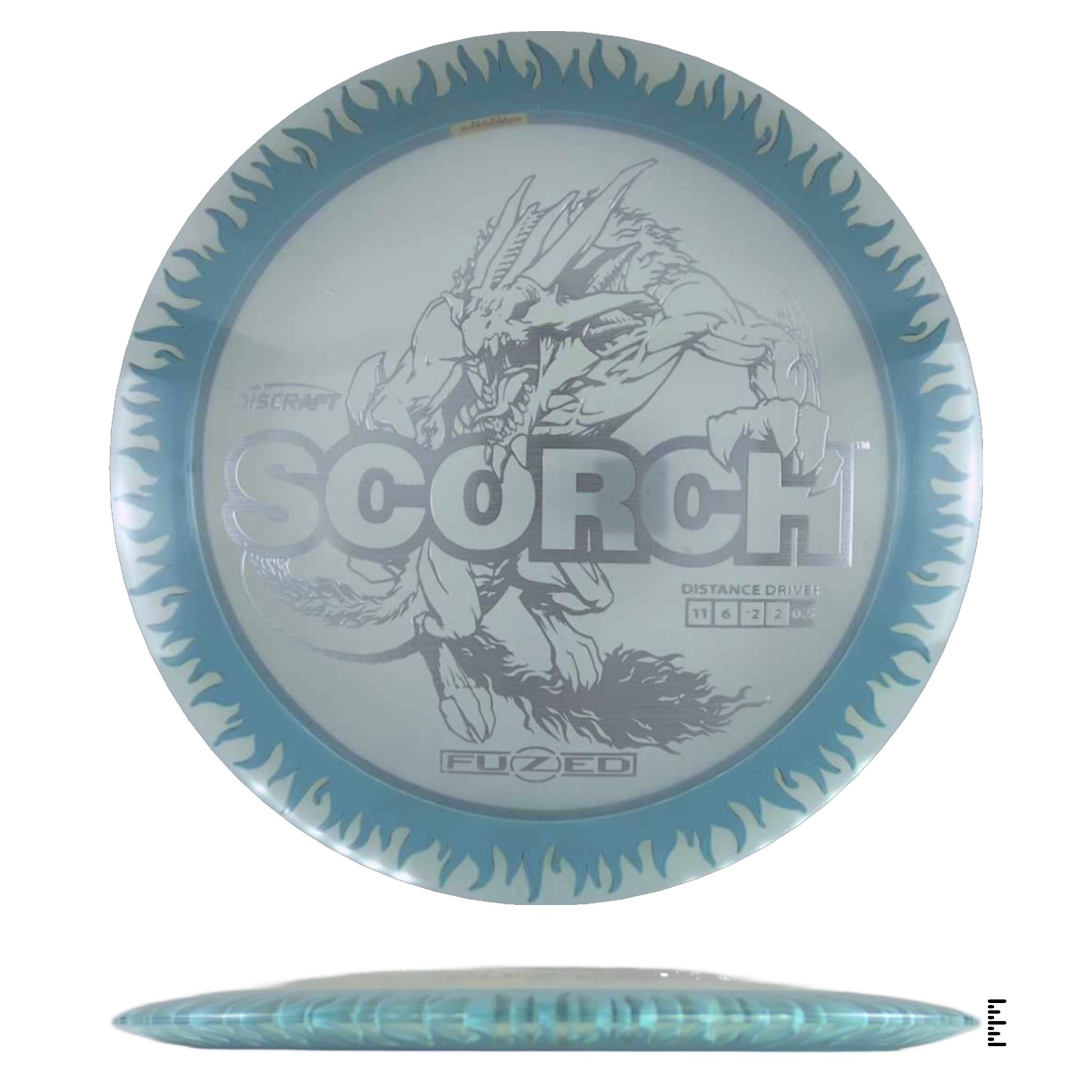 Discraft Fuzed Line Scorch - Clear / Teal - Powergrip USA