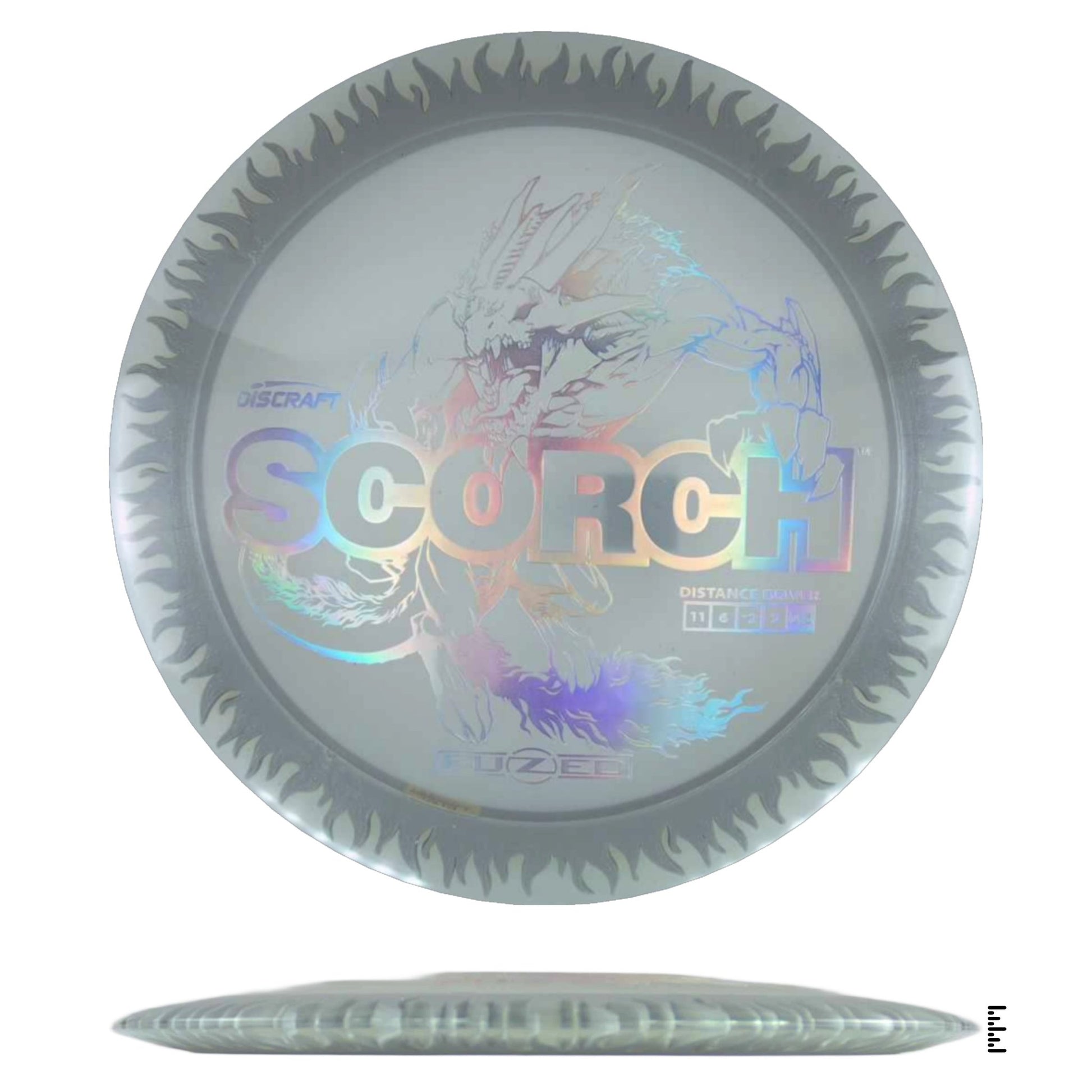 Discraft Fuzed Line Scorch - Clear / Silver - Powergrip USA