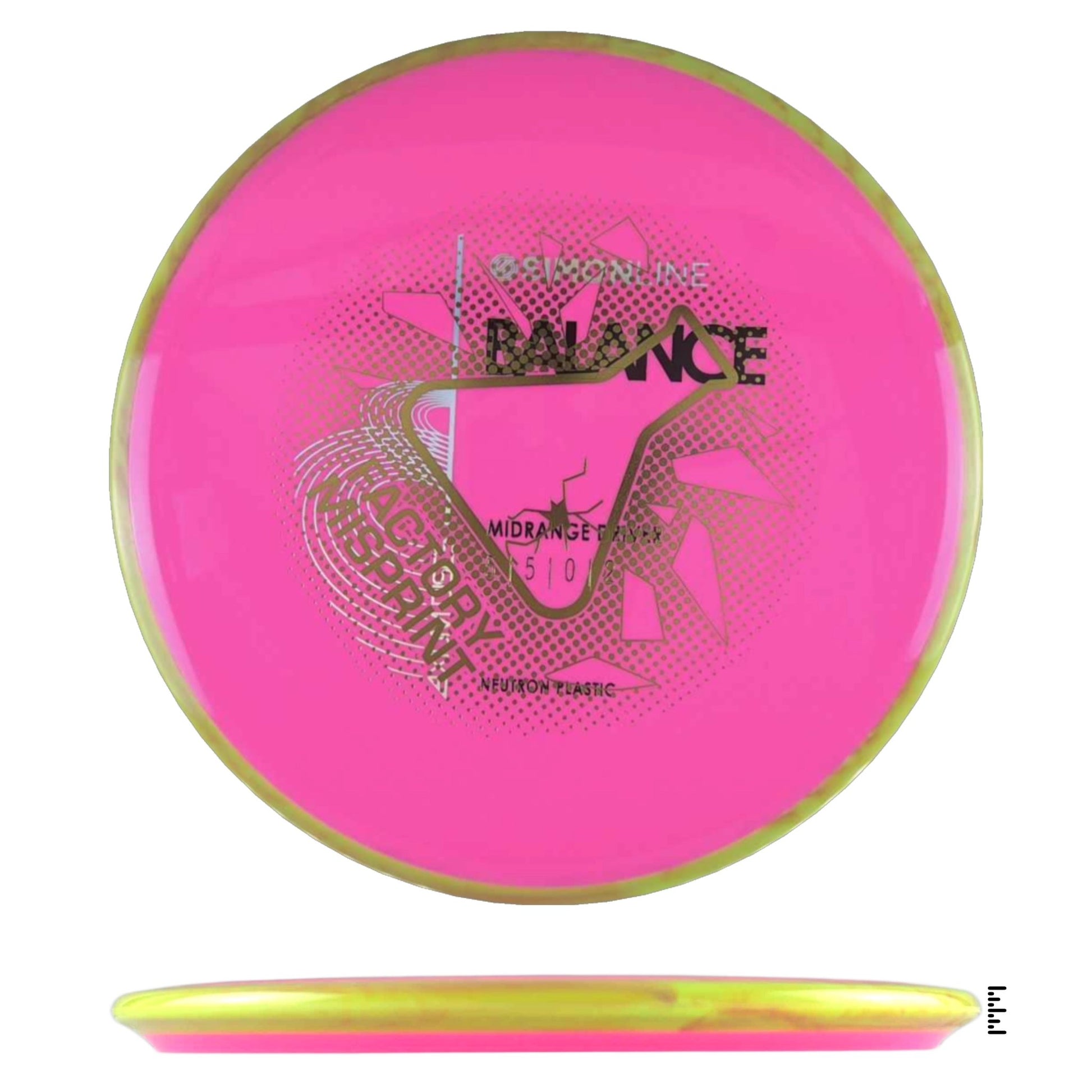 Axiom Discs Neutron Balance Factory Misprint - Pink / Light Green - Powergrip USA