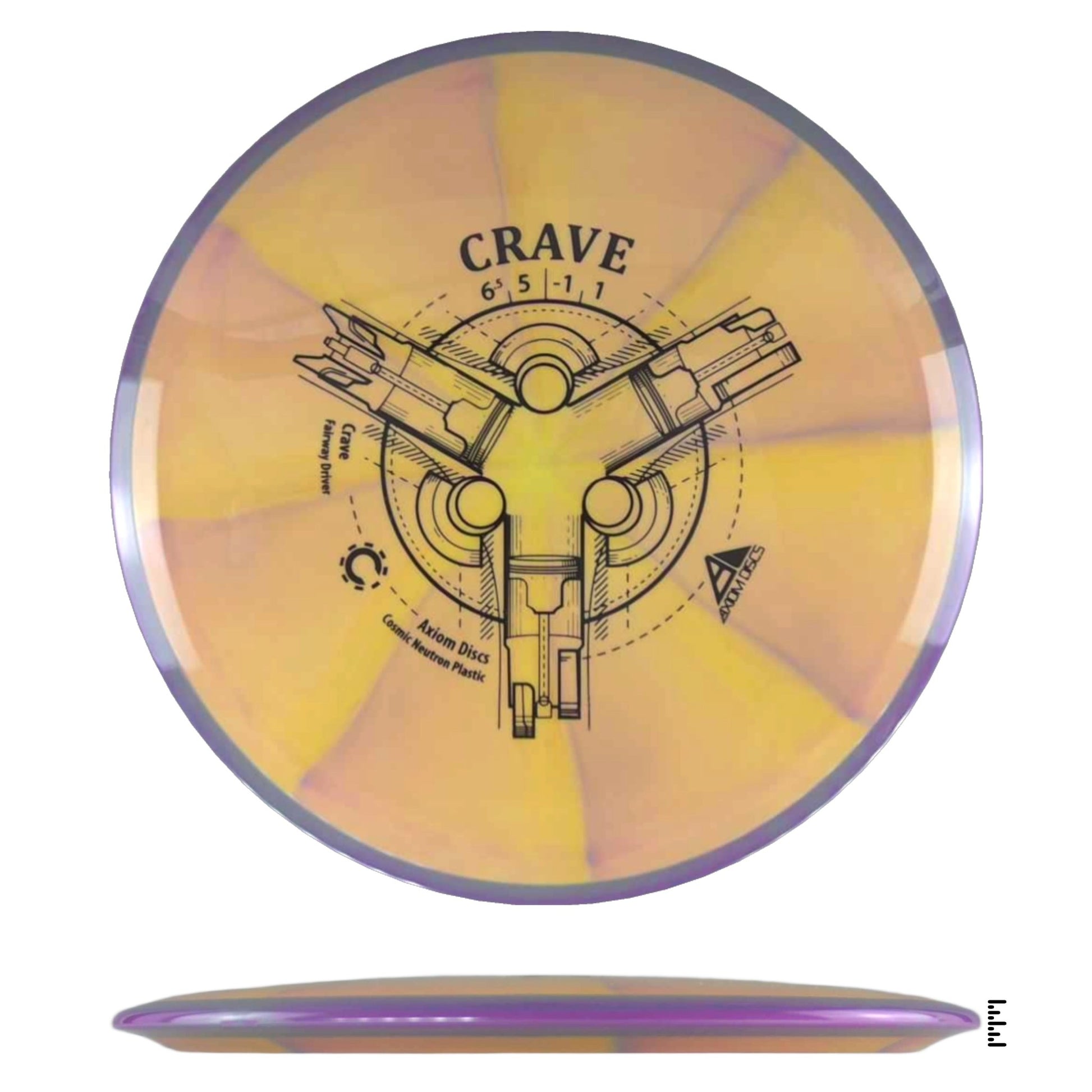Axiom Discs Cosmic Neutron Crave - Light Orange / Violet - Powergrip USA