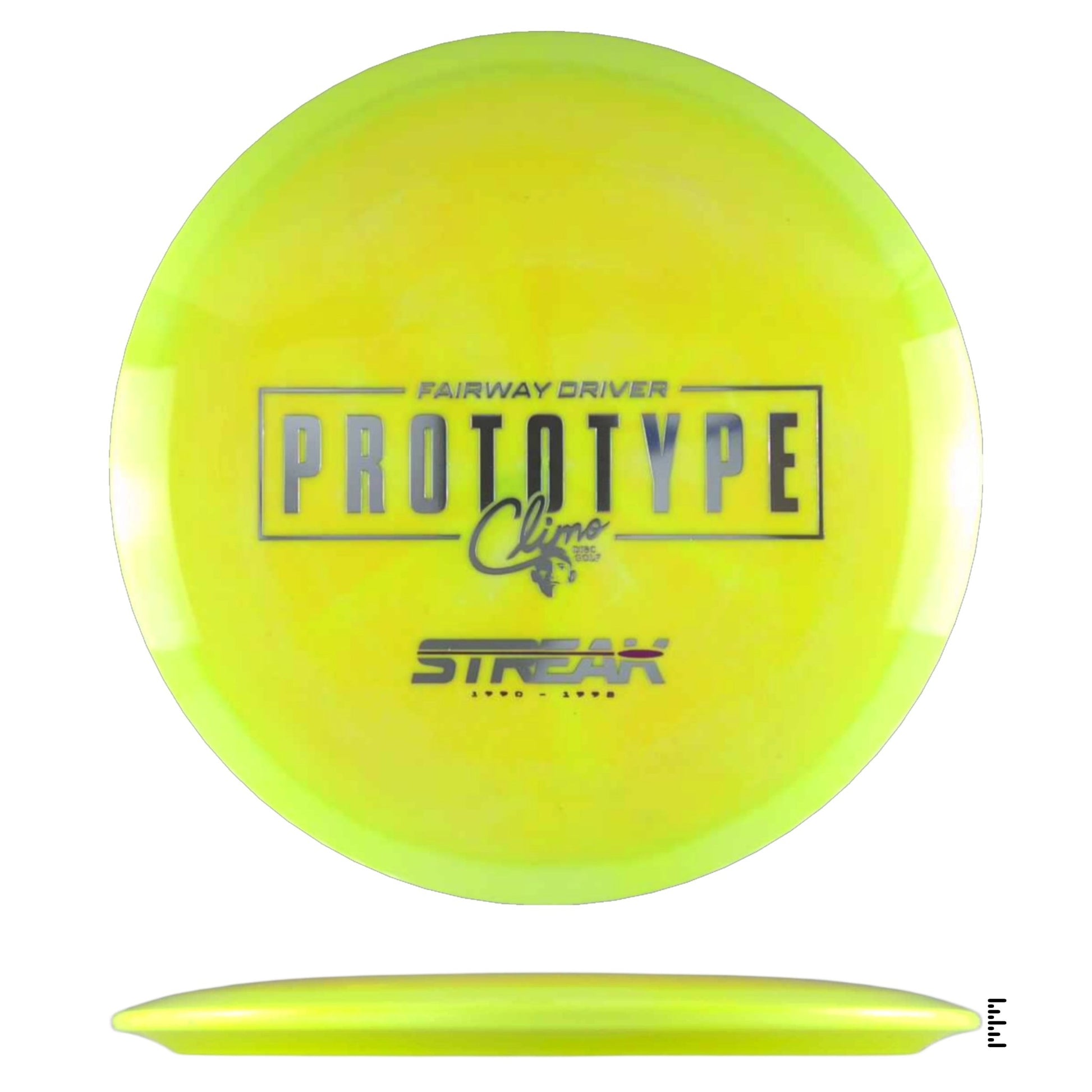 Climo Disc Golf Signature Line Streak Prototpye - Lemon - Powergrip USA