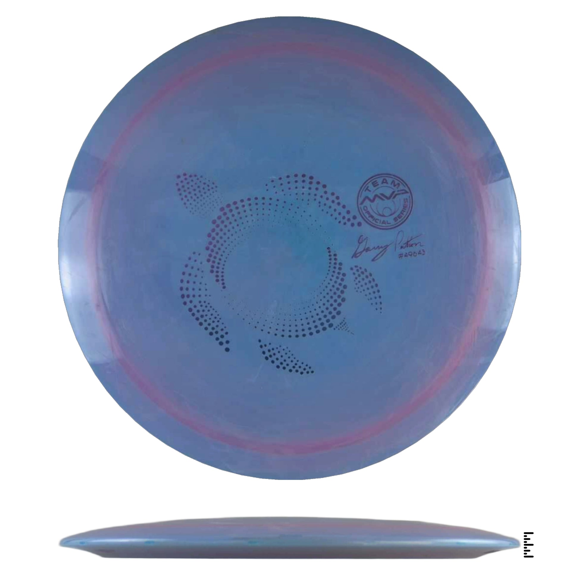 MVP disc golf disc, blue with turtle design