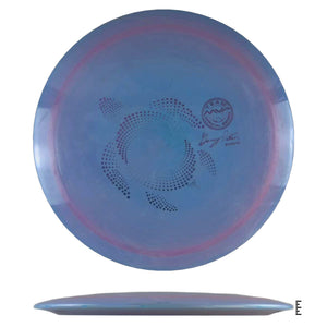 MVP disc golf disc, blue with turtle design