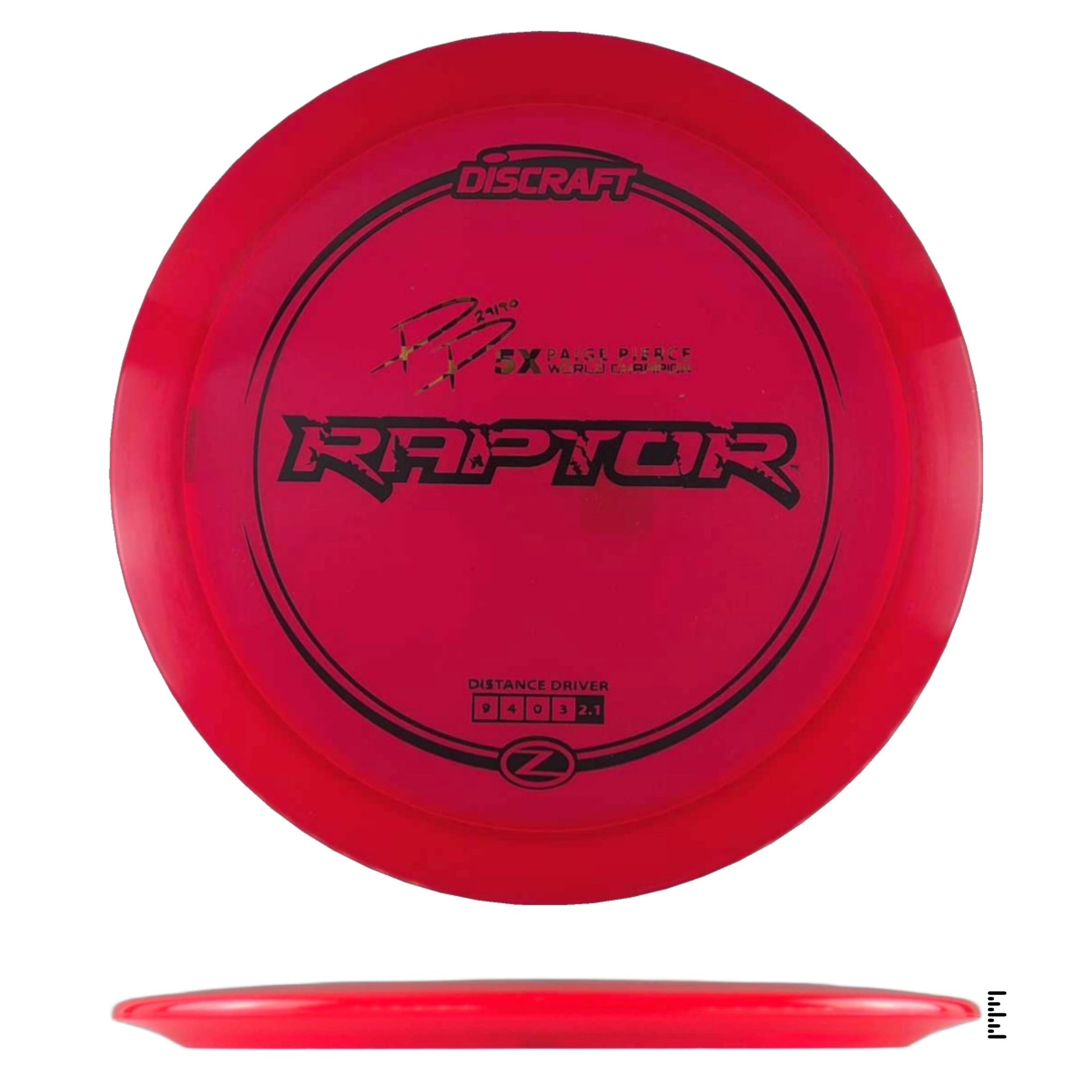 Discraft Z Line Raptor Paige Pierce 5x Edition - Red - Powergrip USA
