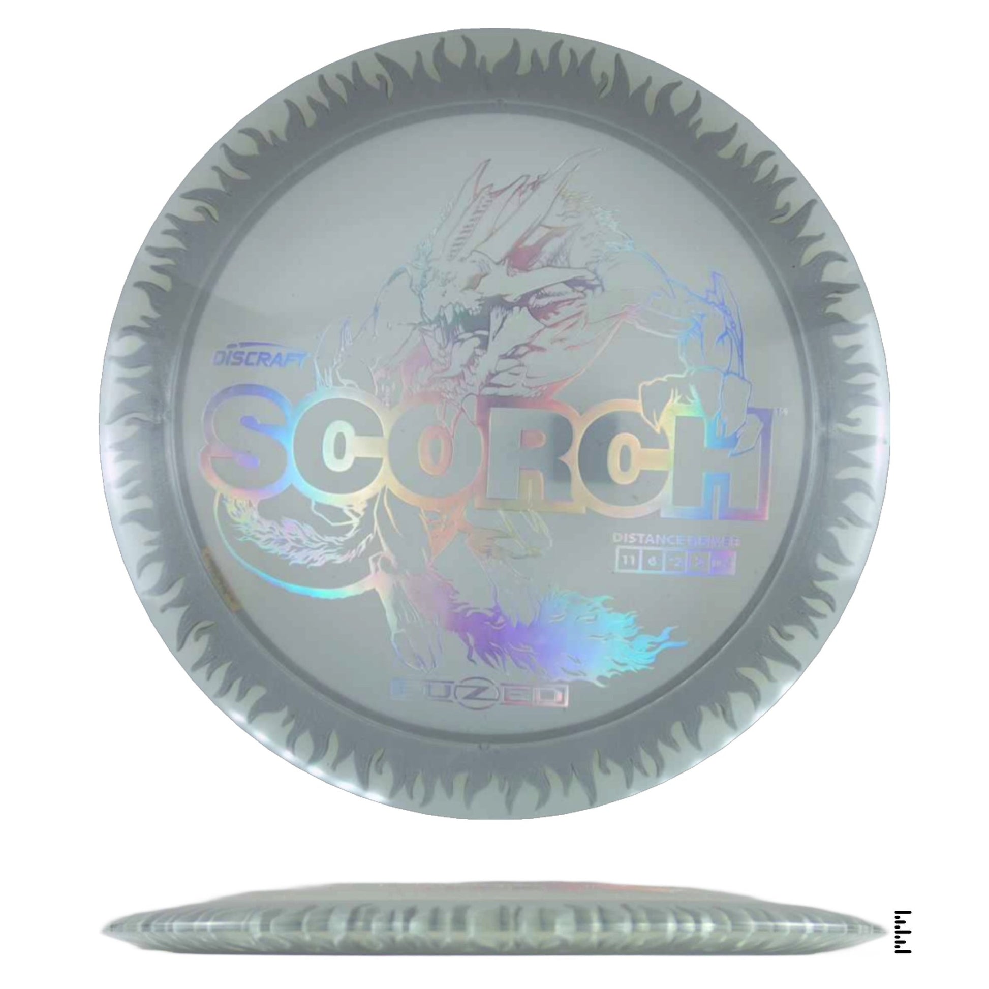 Discraft Fuzed Line Scorch - Clear / Silver - Powergrip USA