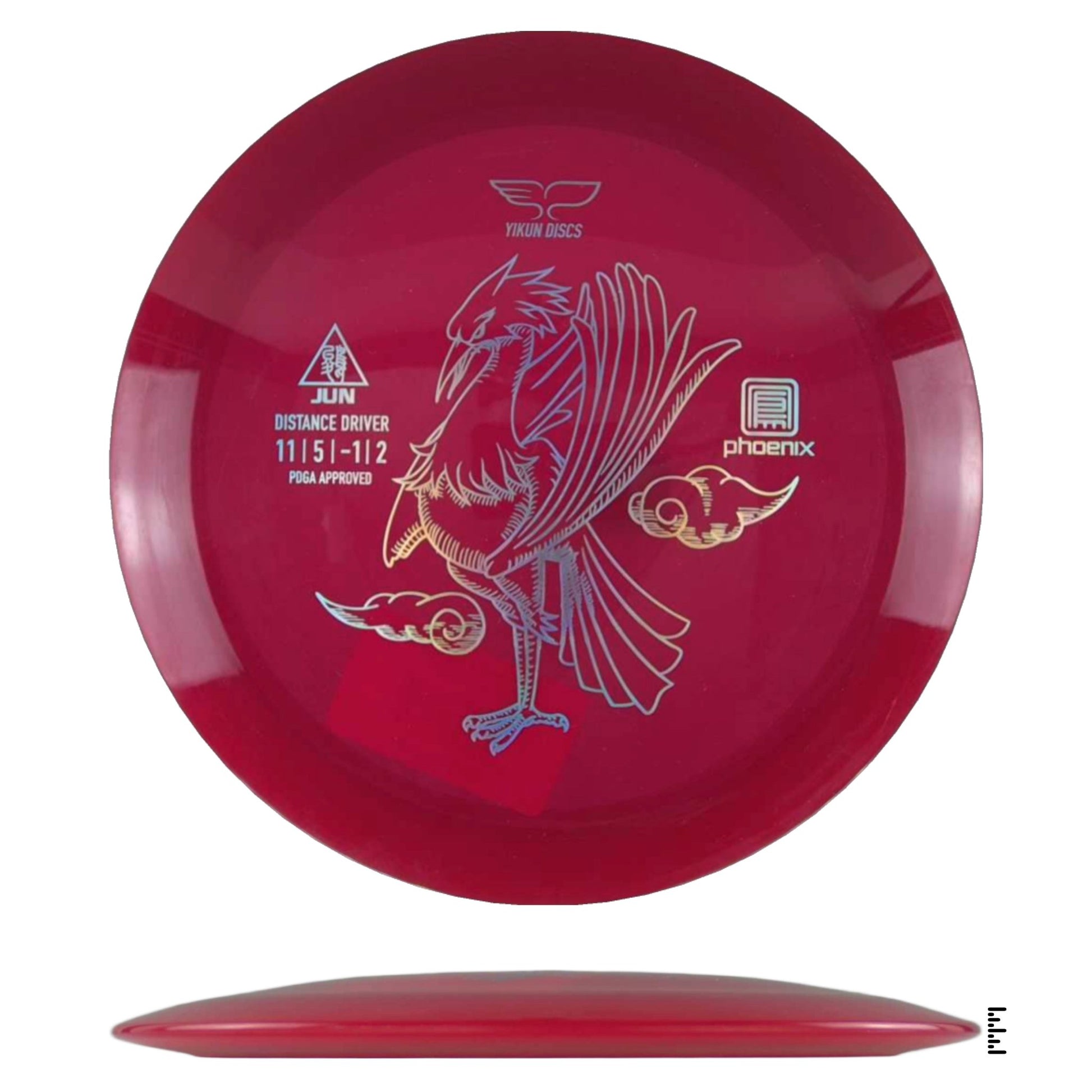 Yikun Discs Phoenix Jun - Red - Powergrip USA