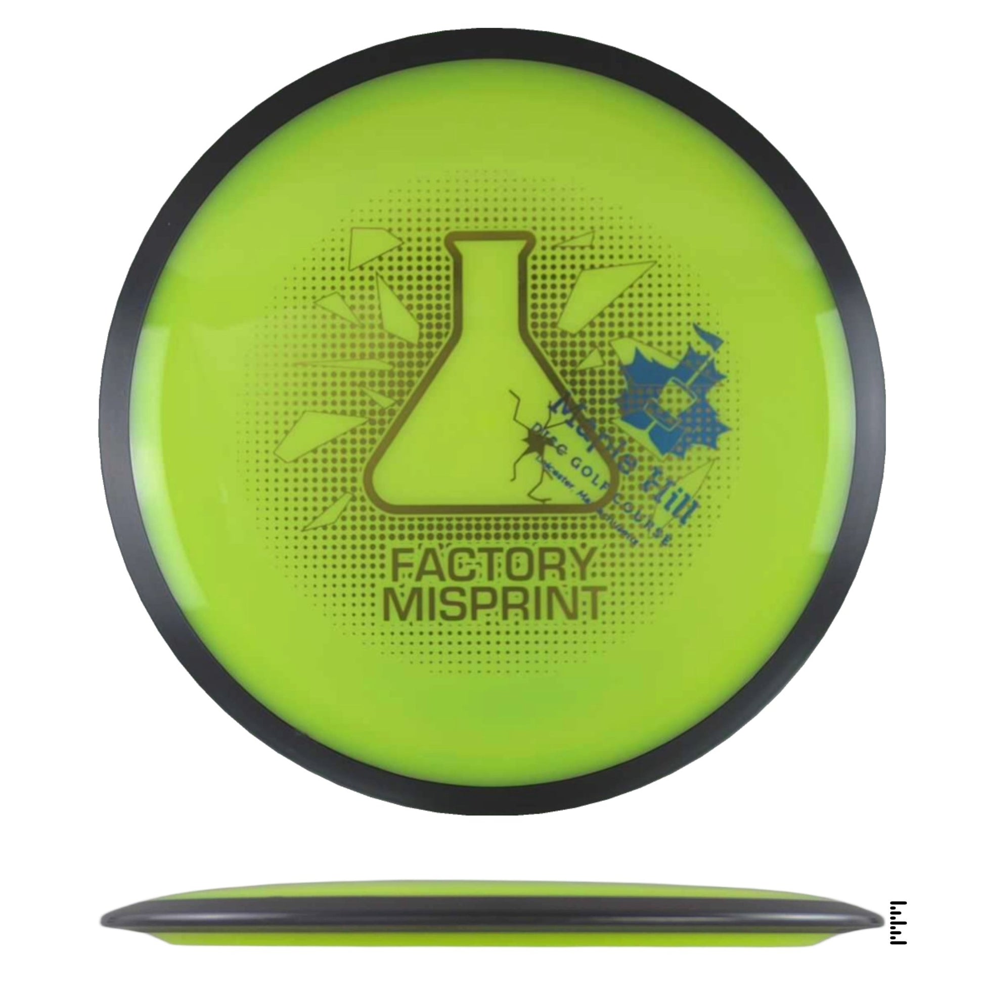 MVP Disc Sports Neutron Trail Factory Misprint - Fluorescent Yellow - Powergrip USA