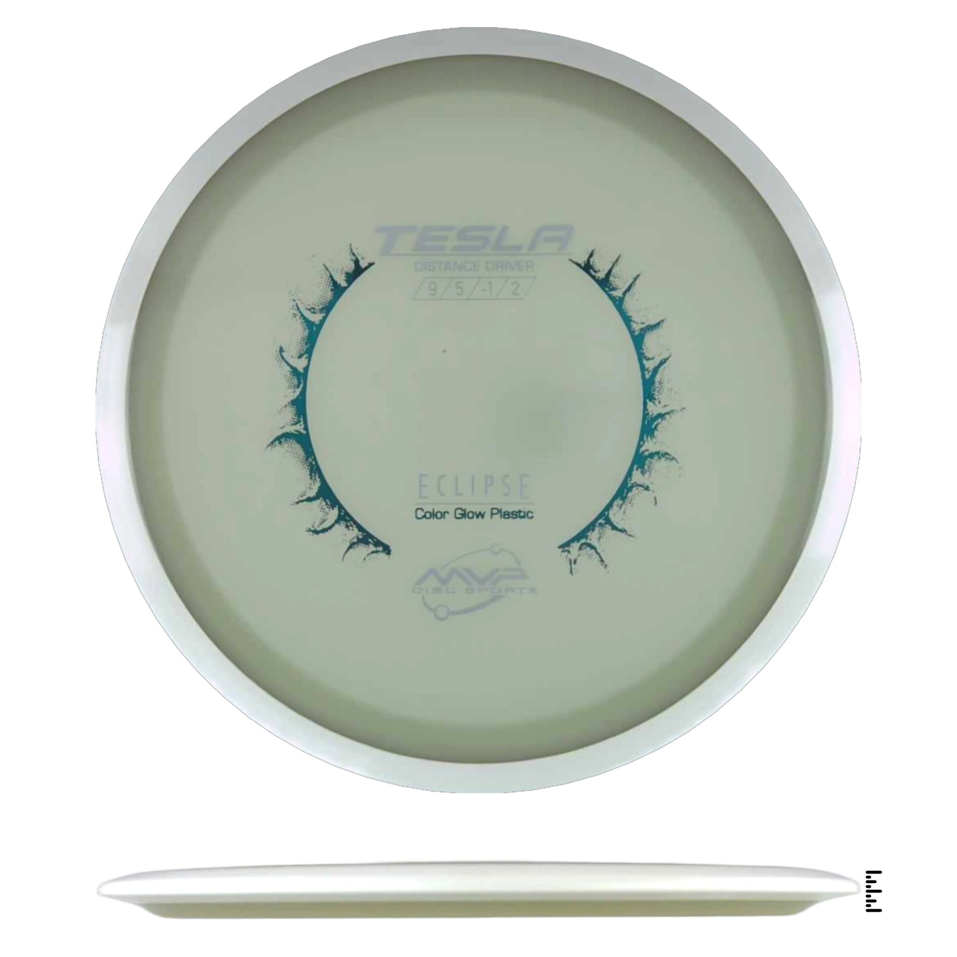 MVP Disc Sports Eclipse Color Glow Tesla - Aqua - Powergrip USA