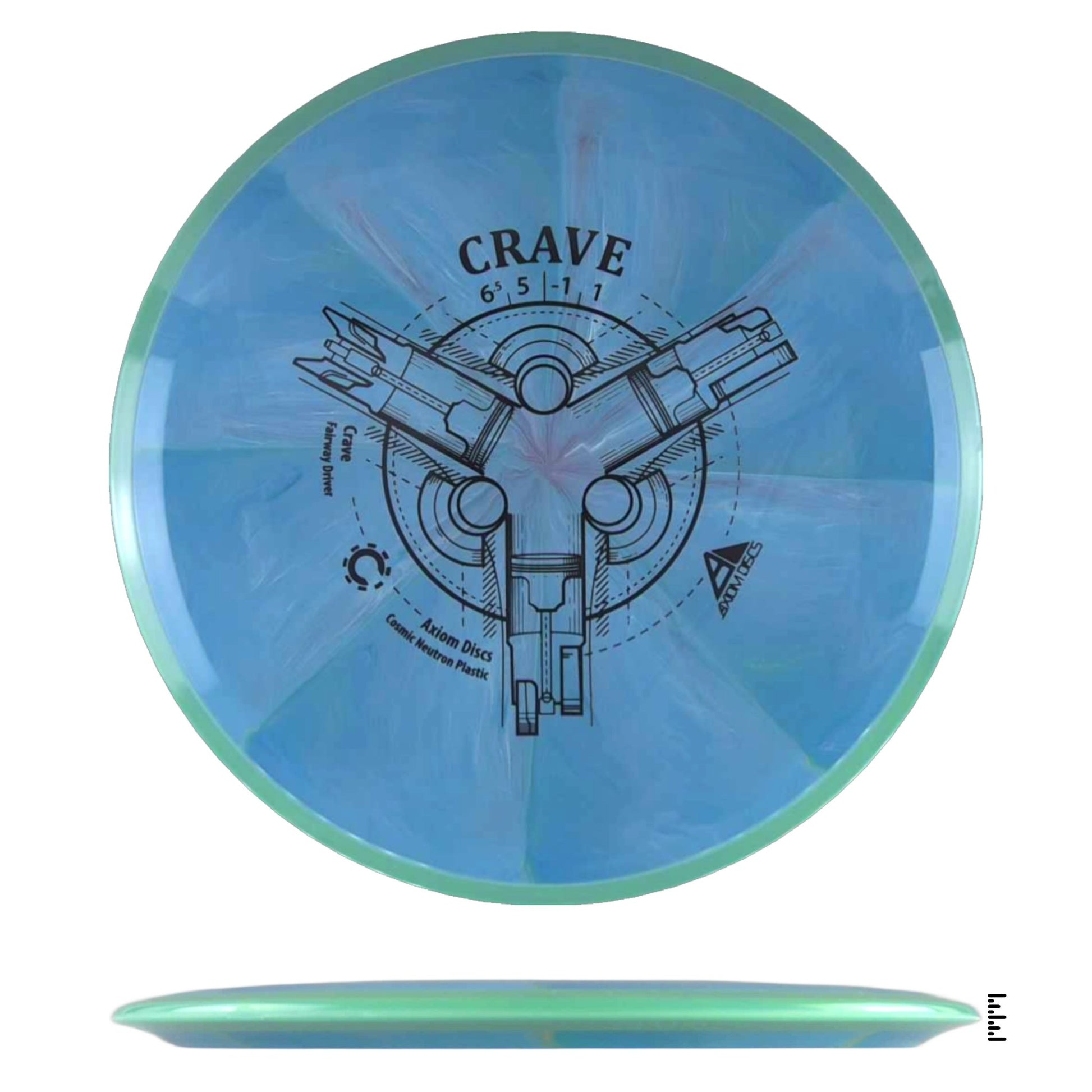 Axiom Discs Cosmic Neutron Crave - Sky Blue / Turquoise - Powergrip USA