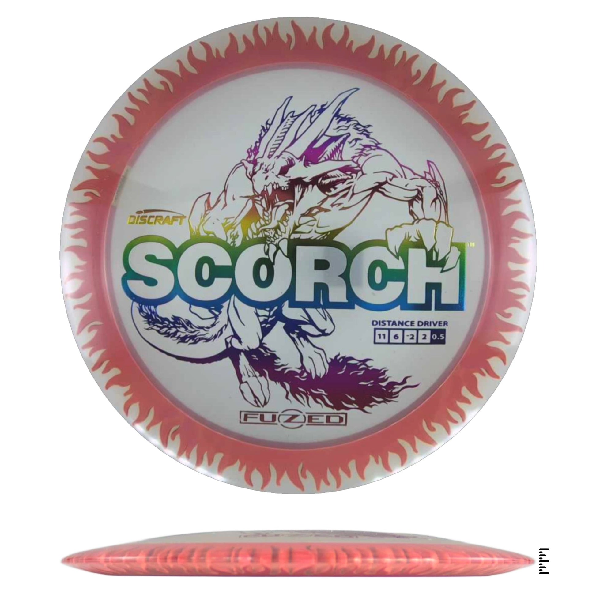 Discraft Fuzed Line Scorch - Clear / Red - Powergrip USA