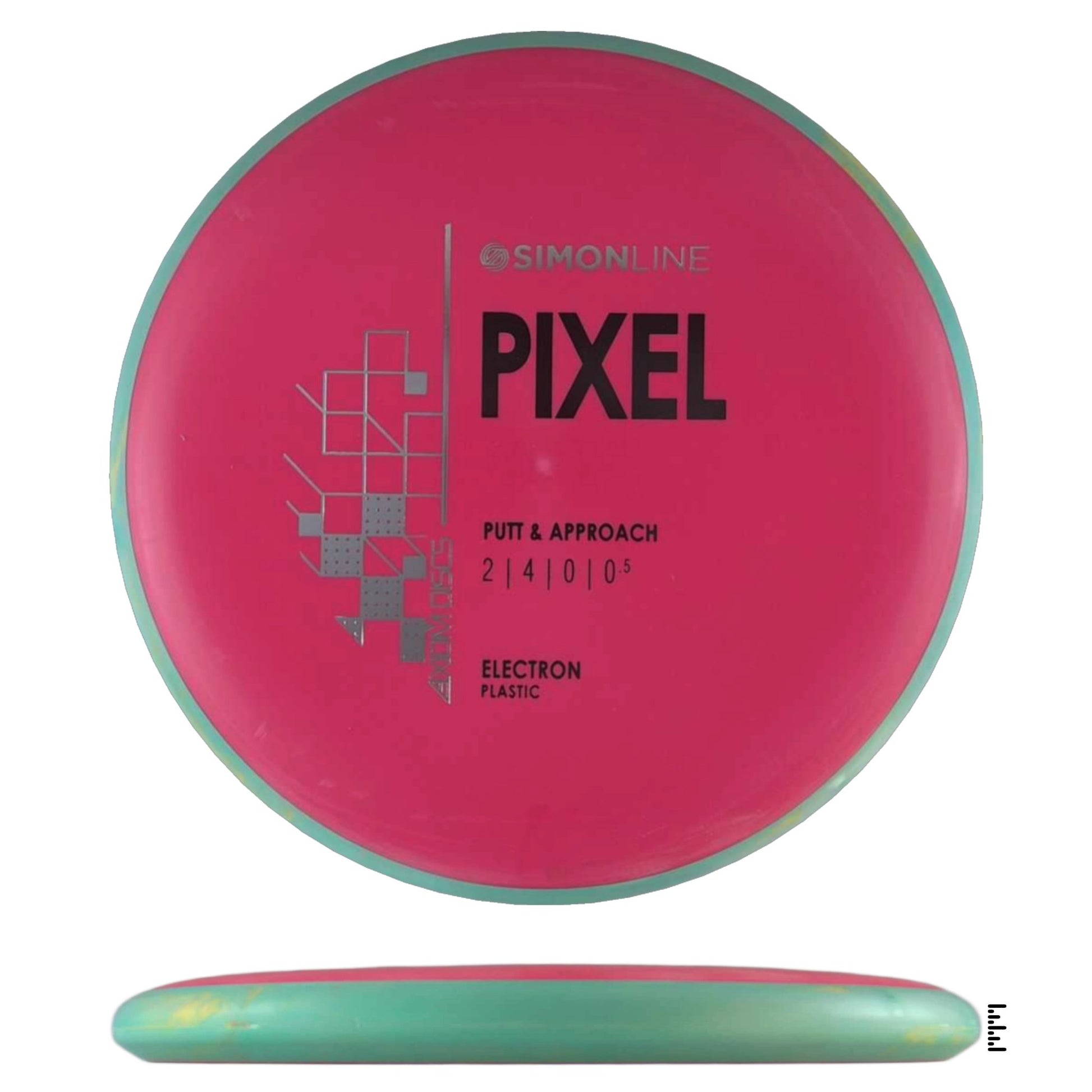Axiom Discs Simon Line Electron Pixel - Red / Turquoise - Powergrip USA
