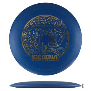 Blue Innova Ice Bowl disc with leopard design