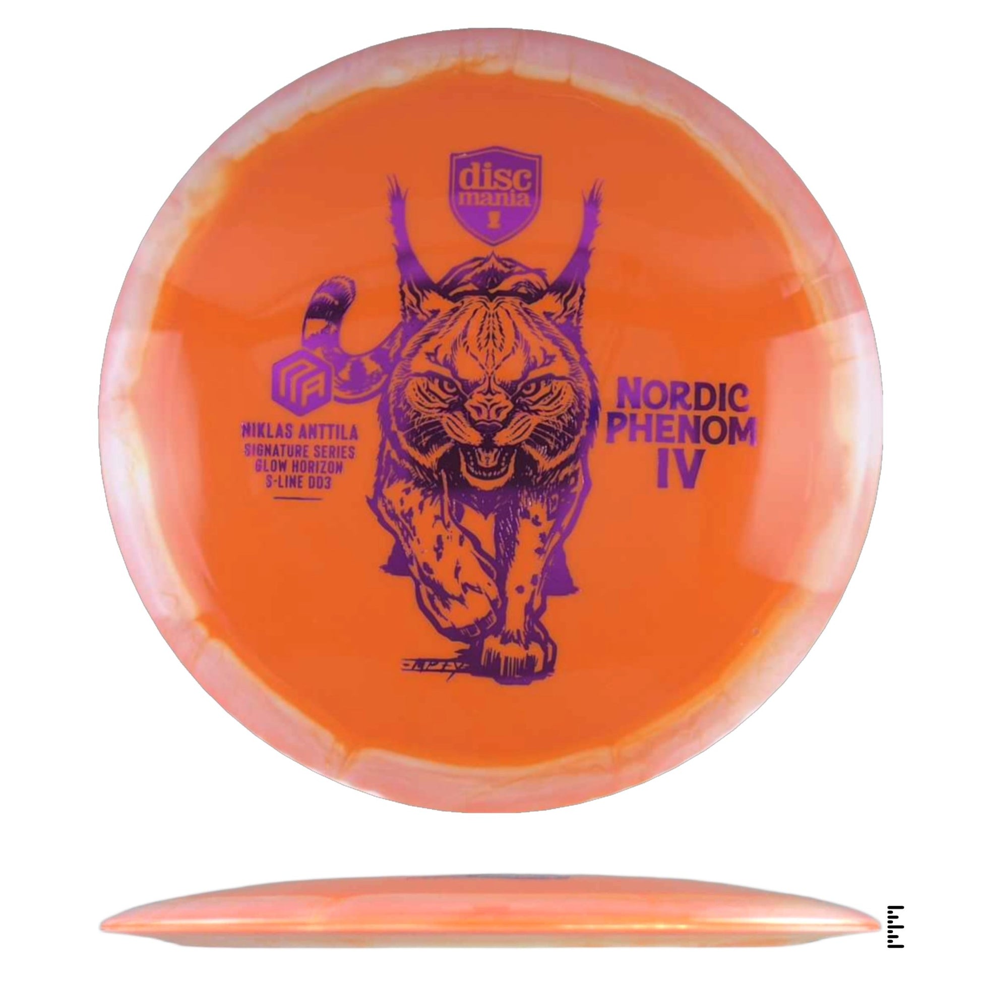 Discmania Glow Horizon S - Line DD3 Nordic Phenom 4 – Niklas Anttila Signature Series - Orange / White - Powergrip USA