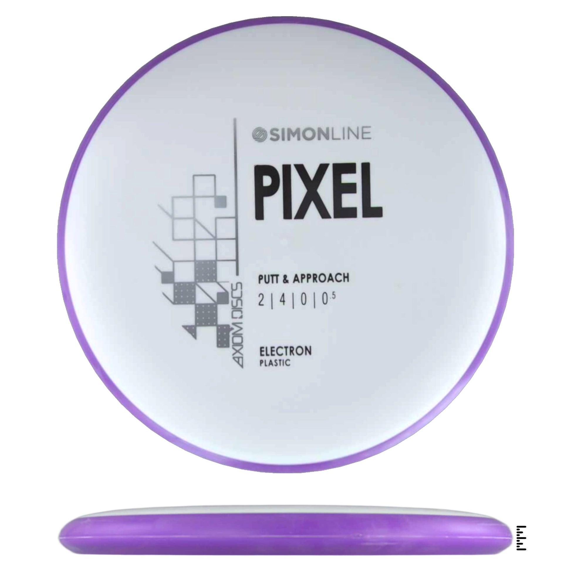 Axiom Discs Simon Line Electron Pixel - White / Violet - Powergrip USA
