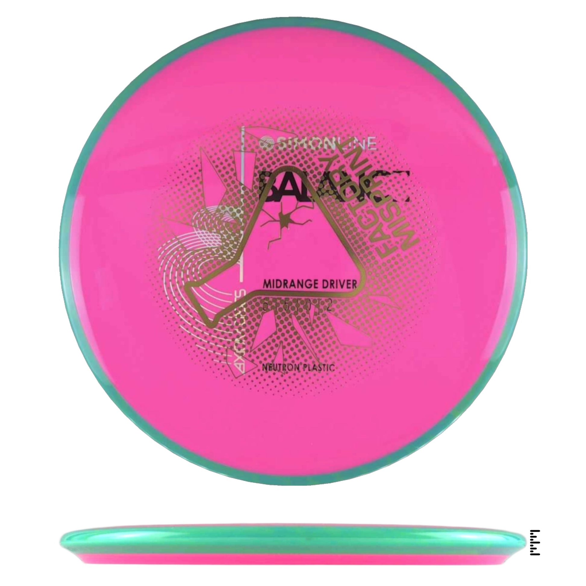 Axiom Discs Neutron Balance Factory Misprint - Pink / Turquoise - Powergrip USA