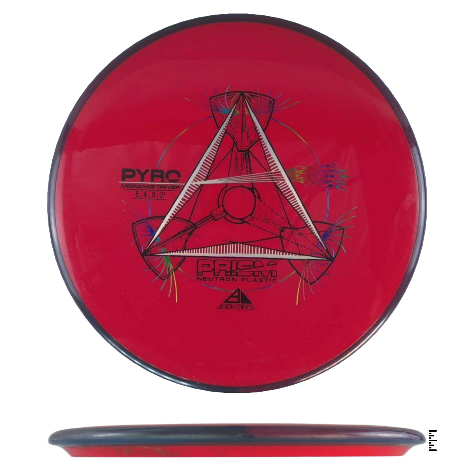 Disc golf Pyro Prism disc.