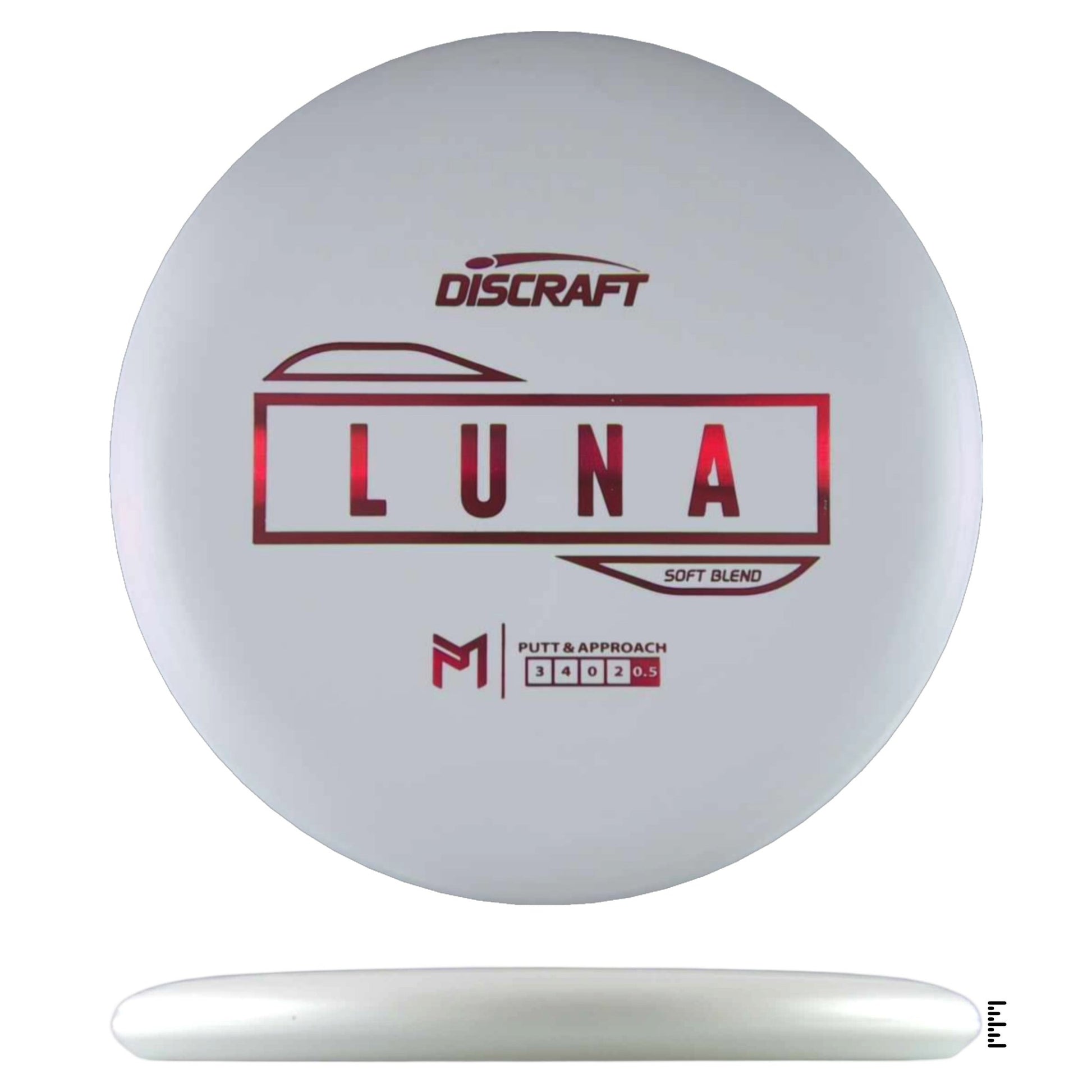Discraft Putter Line Soft Luna - White - Powergrip USA