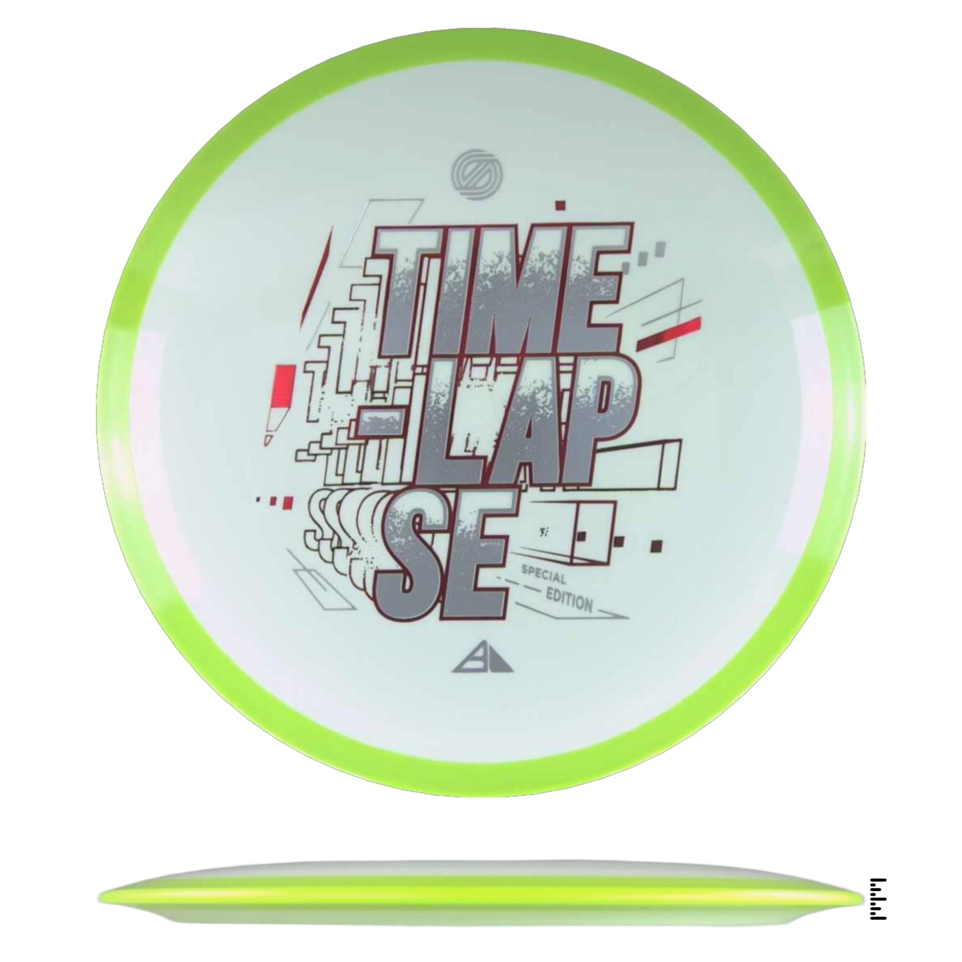 Axiom Discs Simon Line Neutron Time - Lapse Special Edition - White / Fluorescent Yellow - Powergrip USA