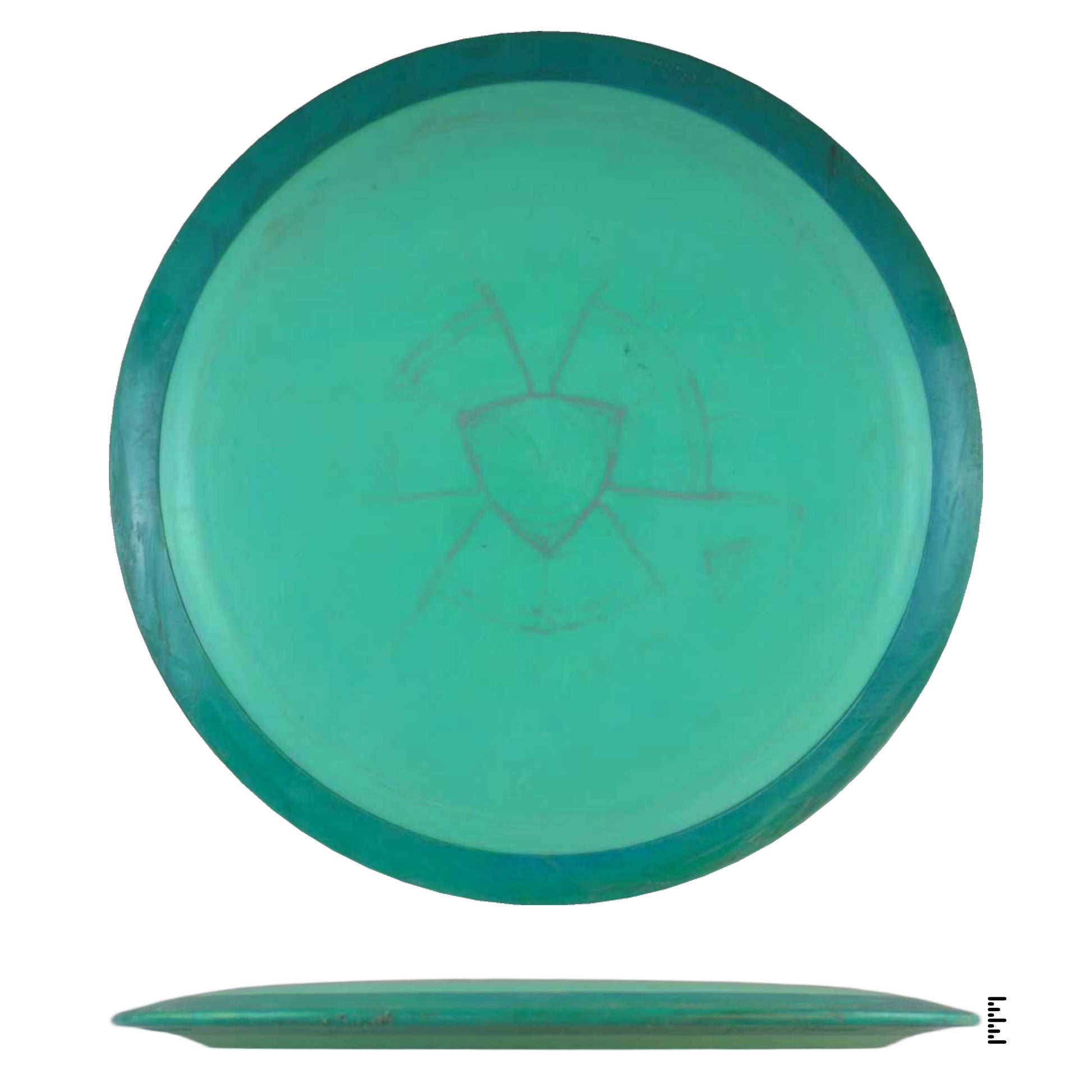 Green disc golf disc