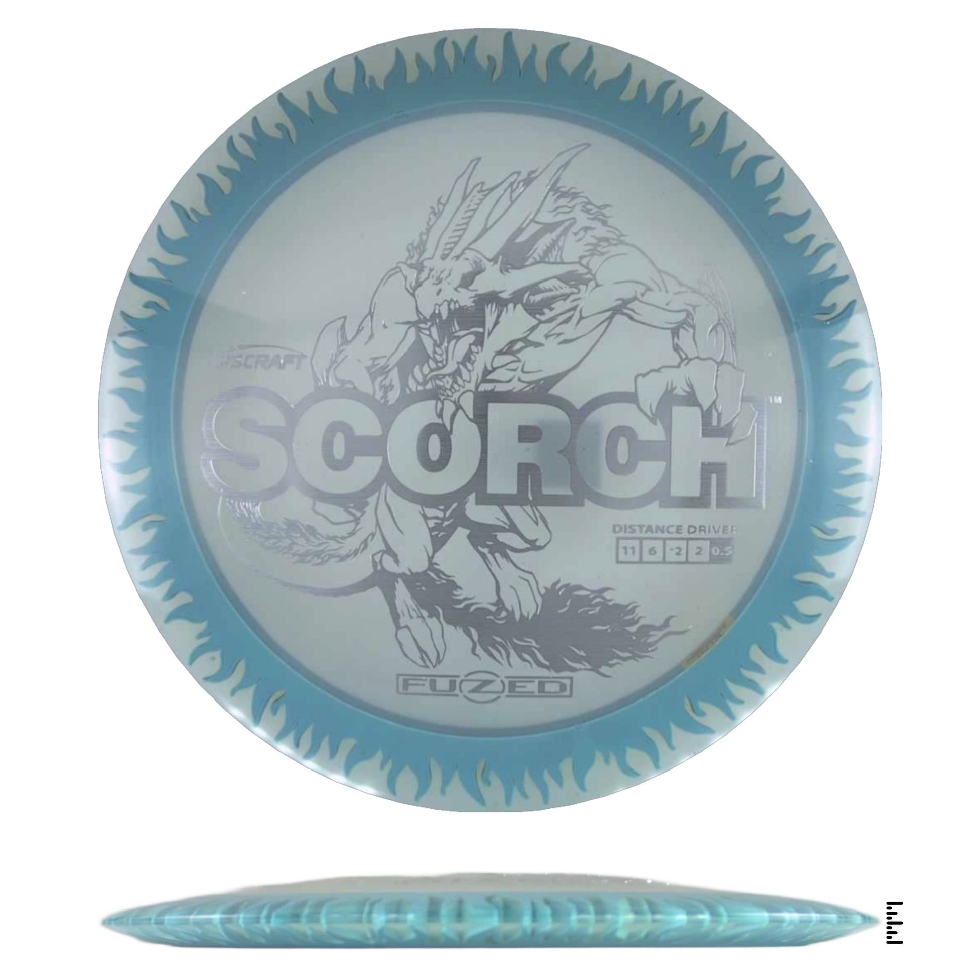 Discraft Fuzed Line Scorch - Clear / Light Blue - Powergrip USA