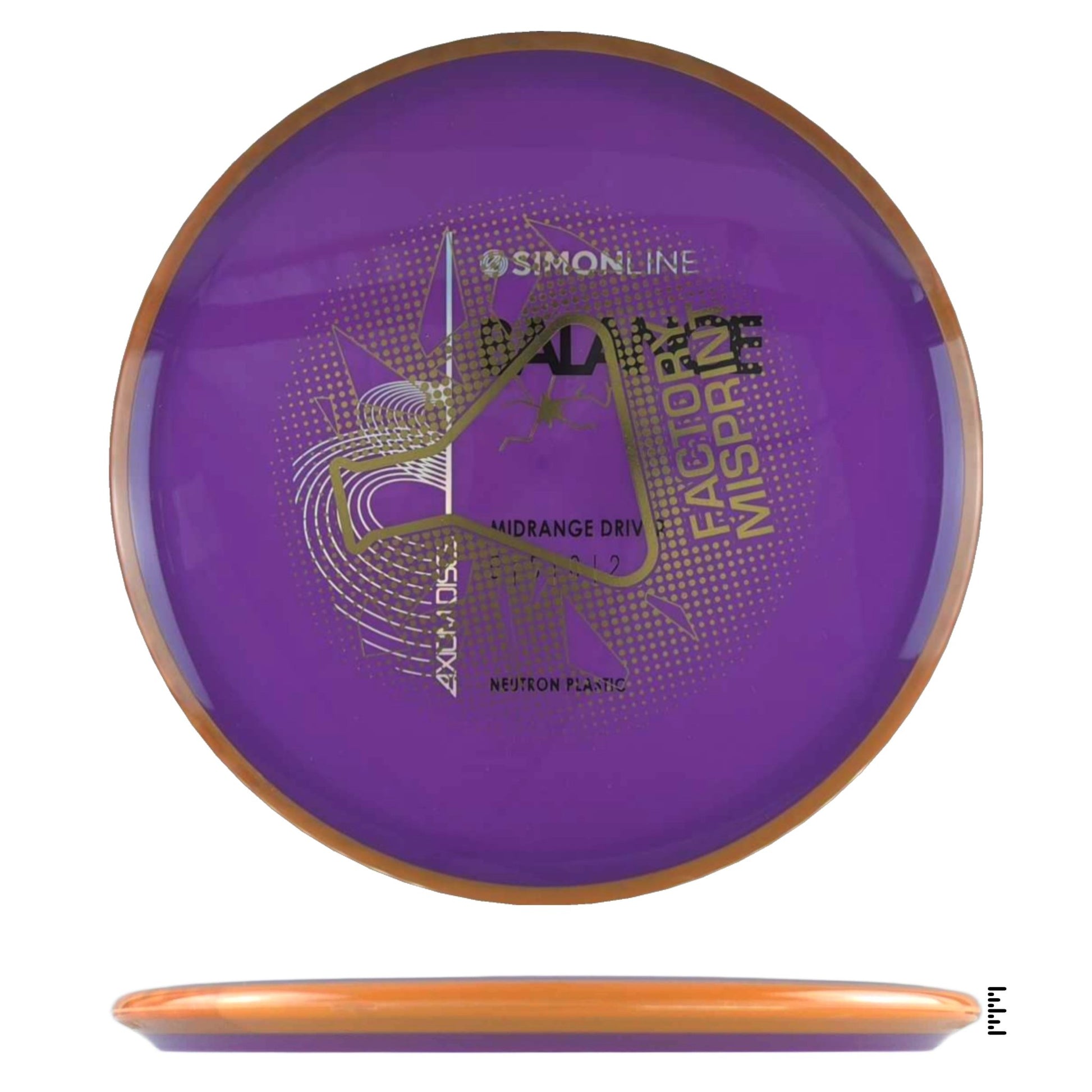 Axiom Discs Neutron Balance Factory Misprint - Violet / Orange - Powergrip USA