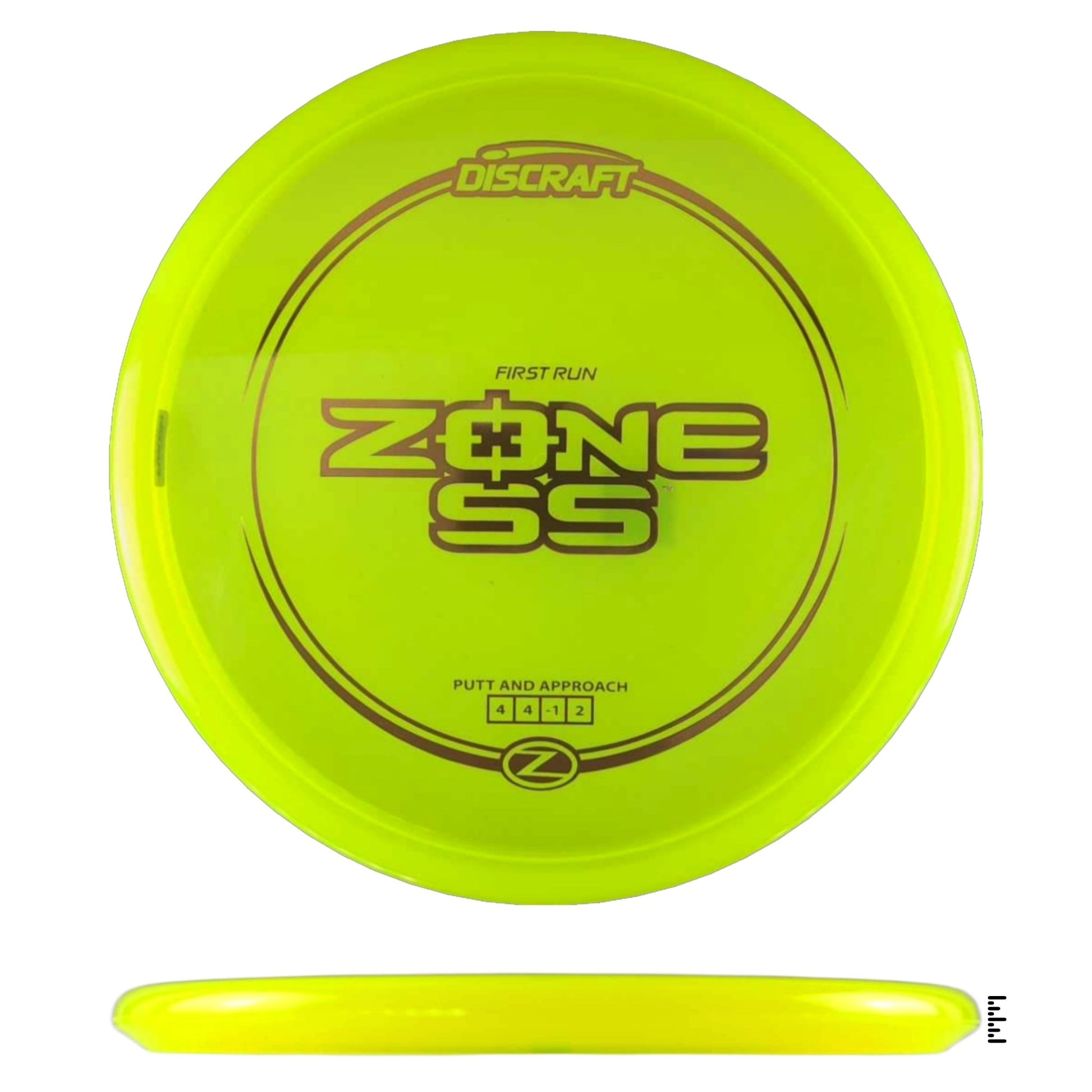 Discraft Z Line Zone SS - First Run - Fluorescent Yellow - Powergrip USA