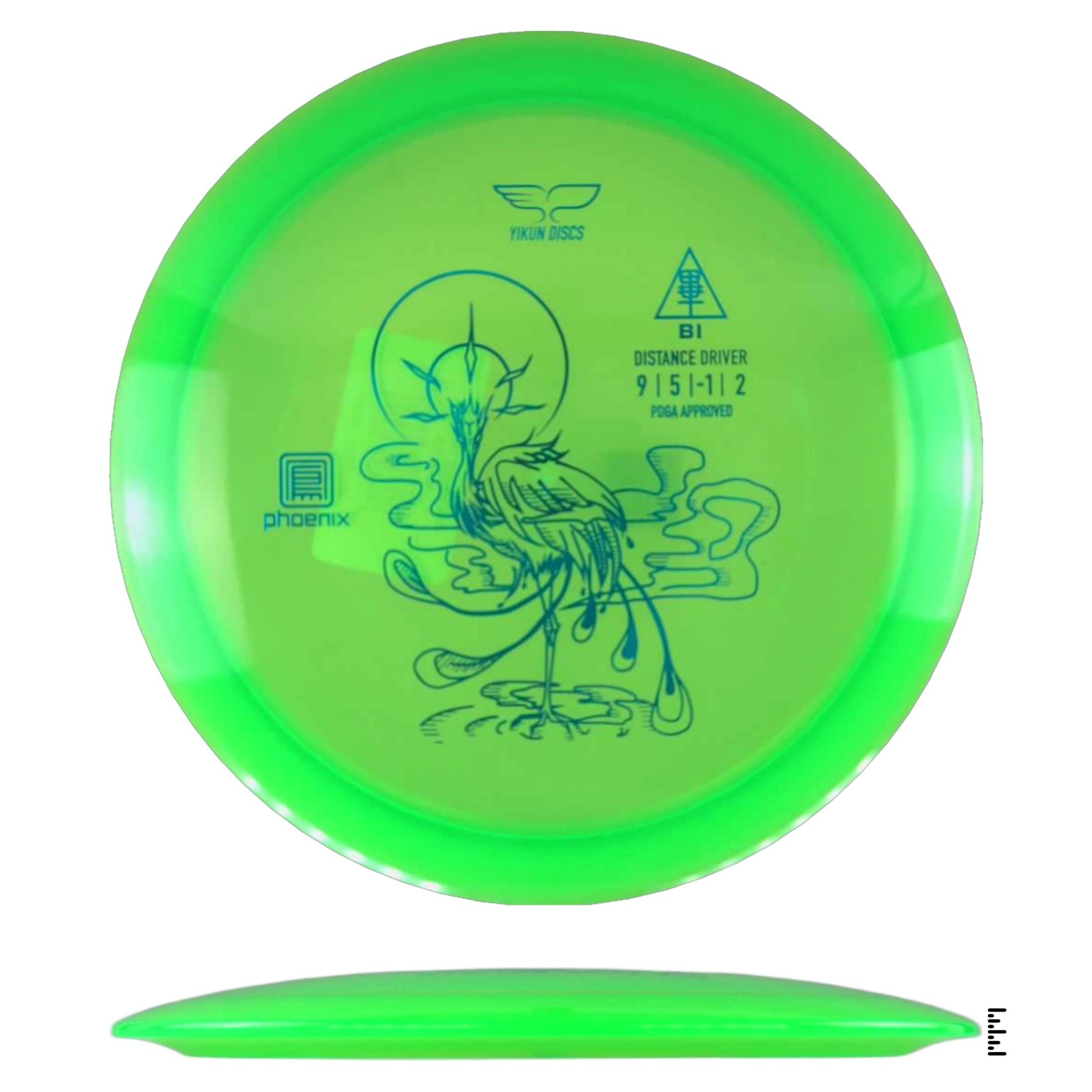 Yikun Discs Phoenix Bi - Green - Powergrip USA