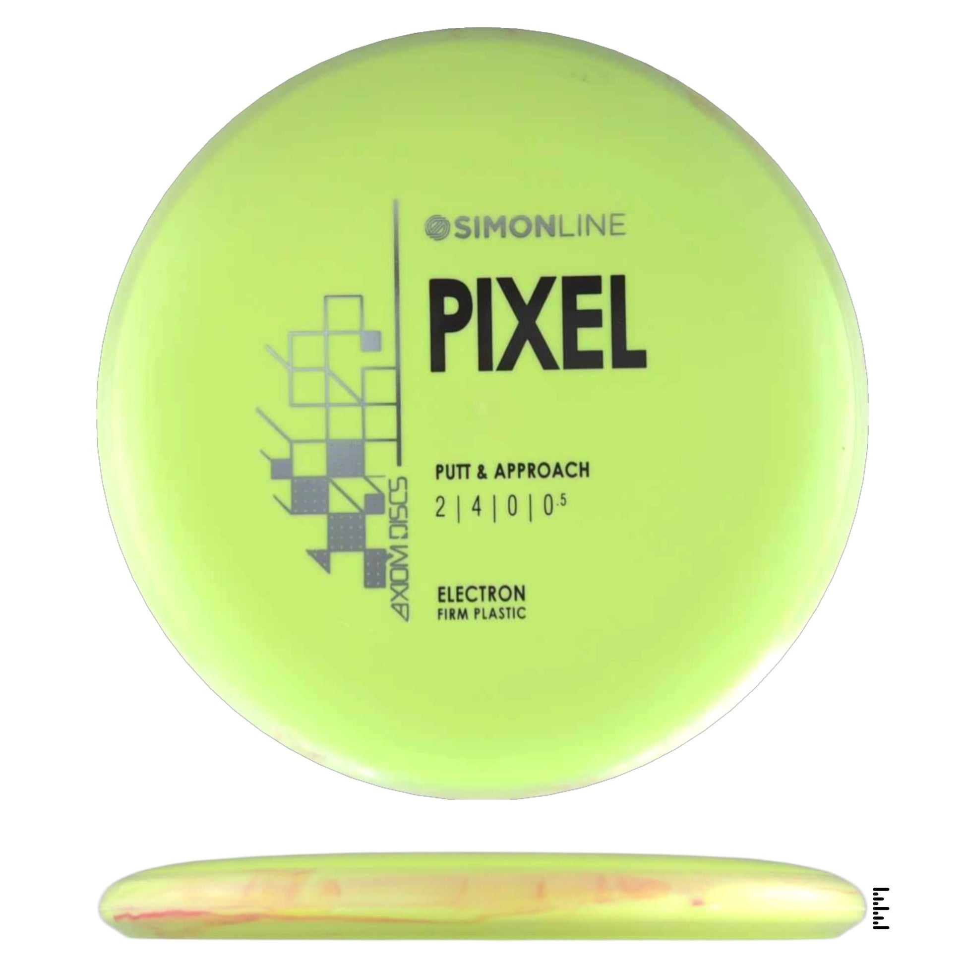 Axiom Discs Simon Line Electron Firm Pixel - Fluorescent Yellow / Fluorescent Yellow - Powergrip USA