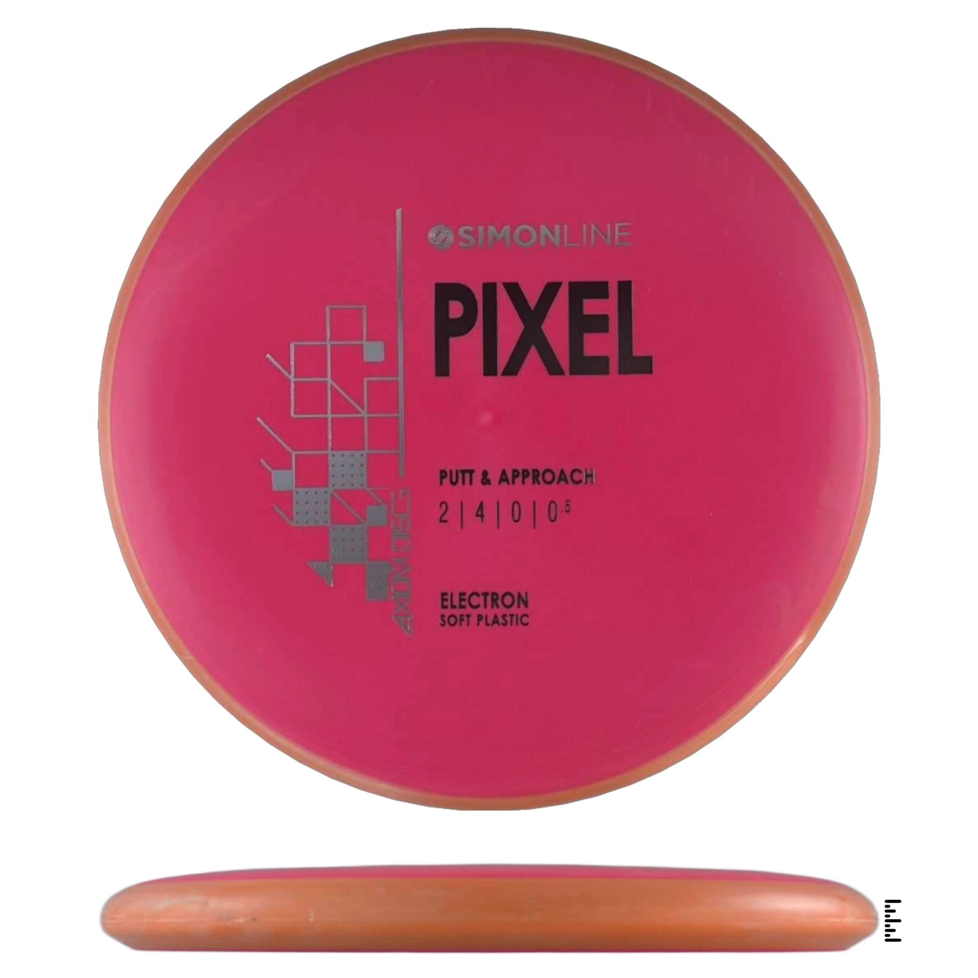 Axiom Discs Simon Line Electron Soft Pixel - Red / Orange - Powergrip USA