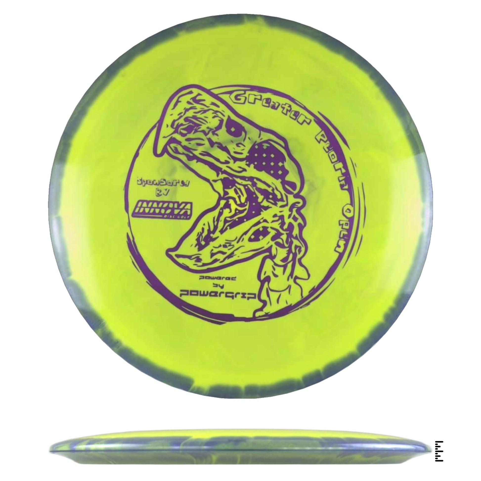 Innova Halo TeeBird3 - 2024 Greater Peoria Open - Yellow / Violet - Powergrip USA