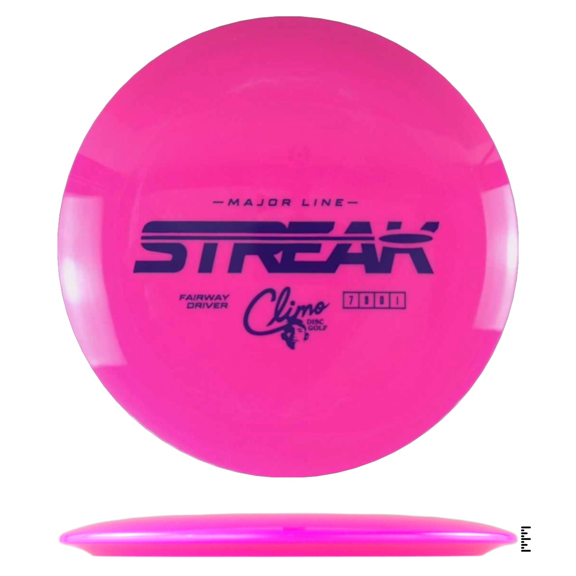 Climo Disc Golf Major Line Streak - Pink - Powergrip USA
