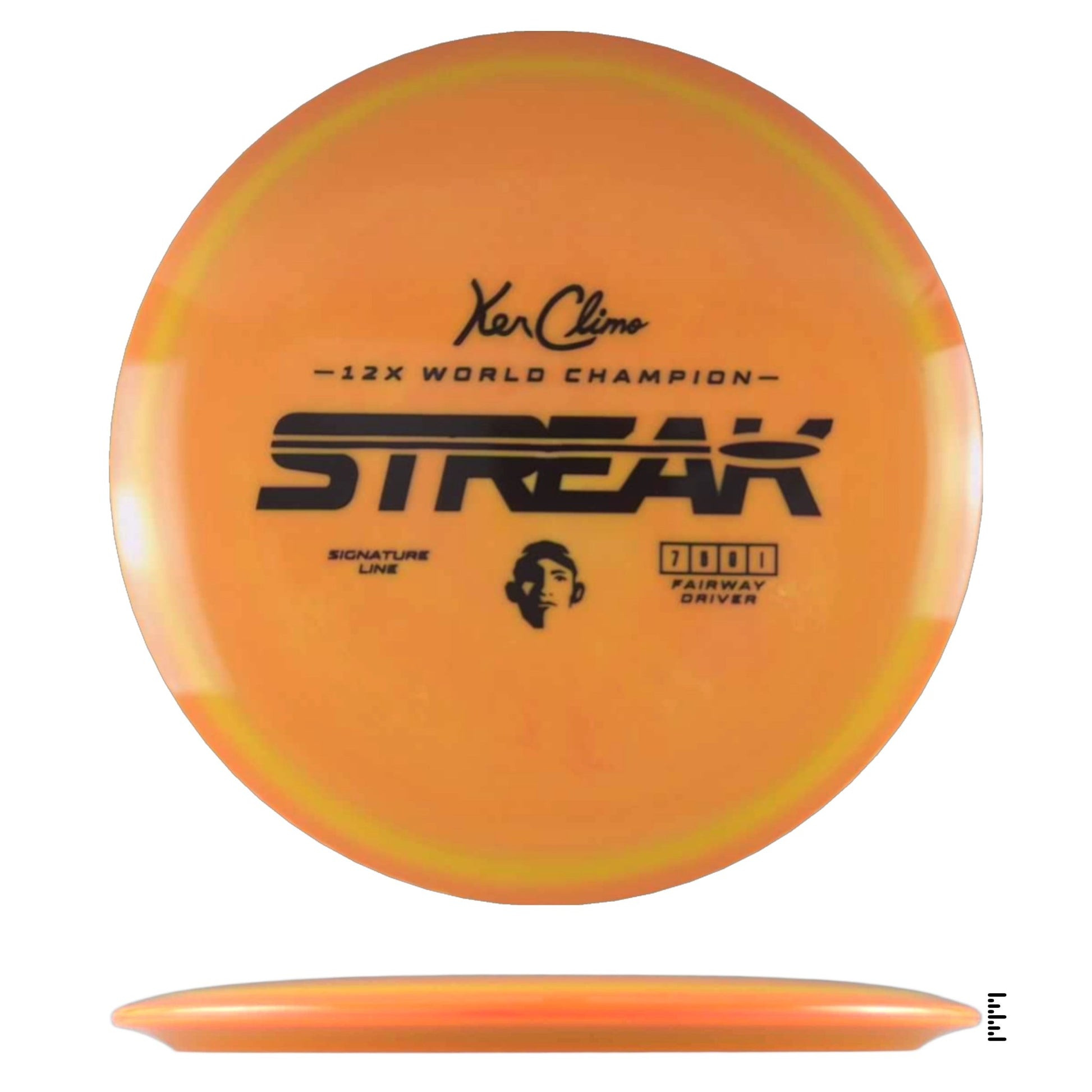Climo Disc Golf Signature Line Streak - Orange - Powergrip USA