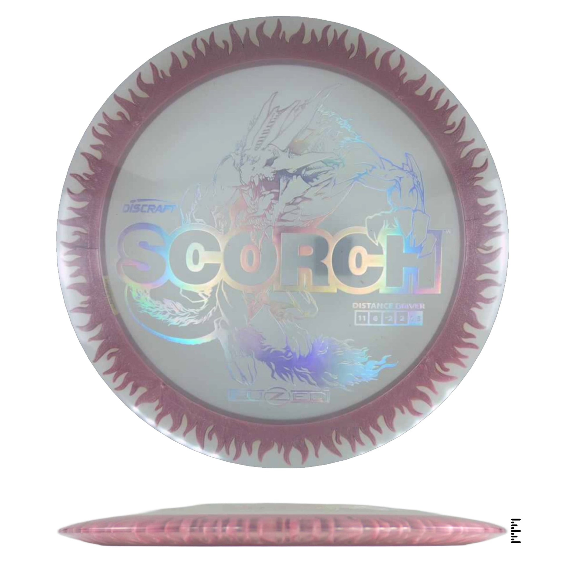 Discraft Fuzed Line Scorch - Clear / Plum - Powergrip USA