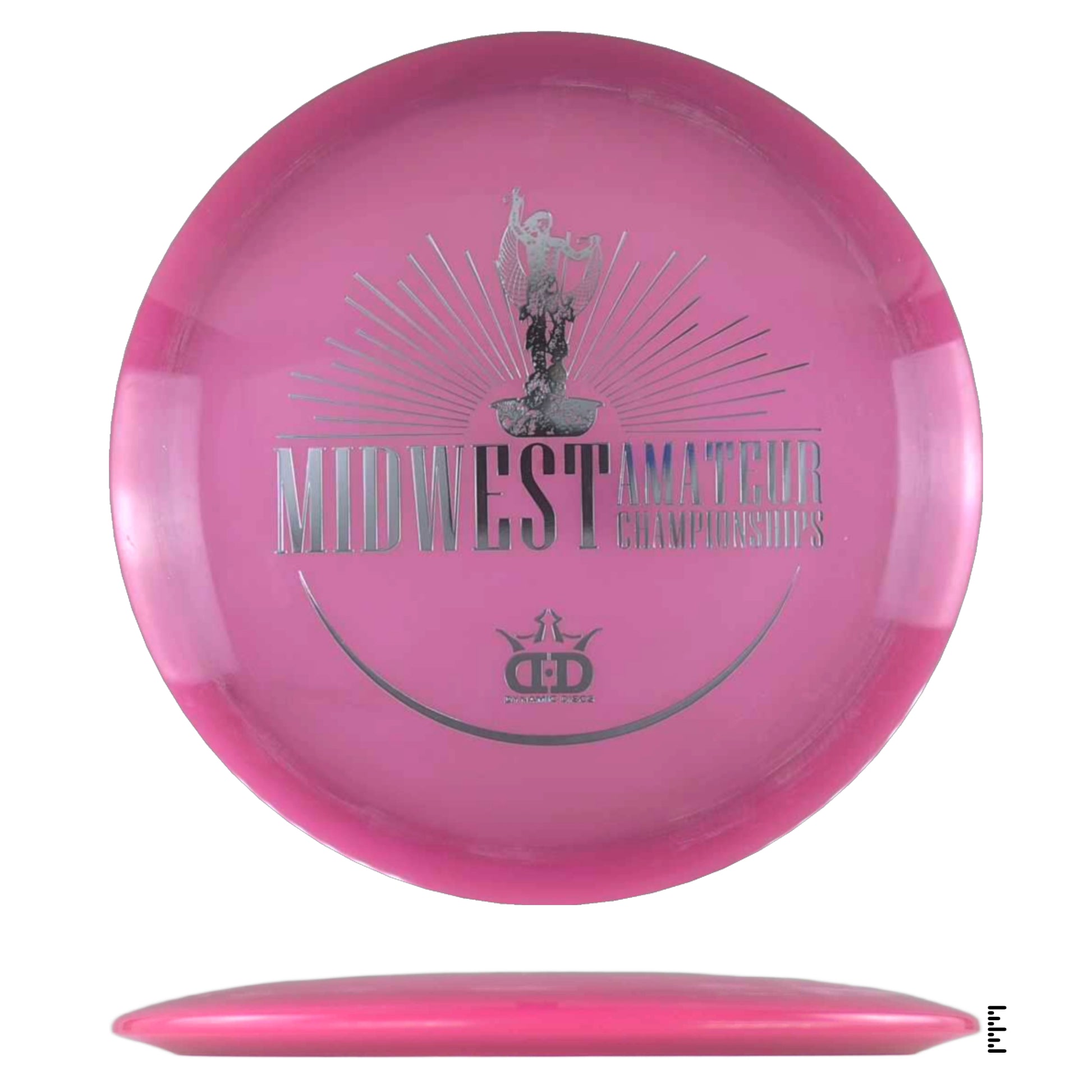 Pink disc golf disc - Midwest Amateur Championships (55dfe01b)