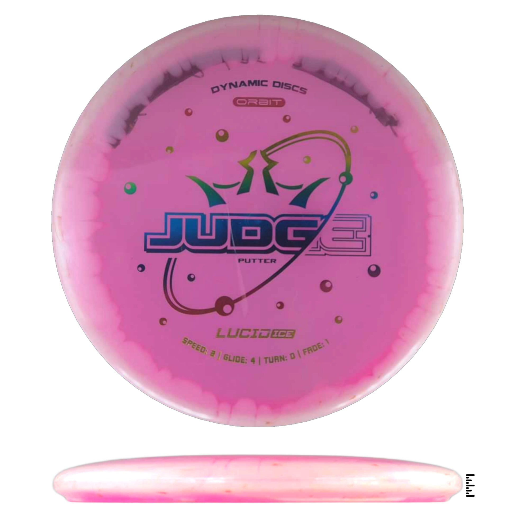 Pink Dynamic Discs Judge Orbit Lucid disc golf putter