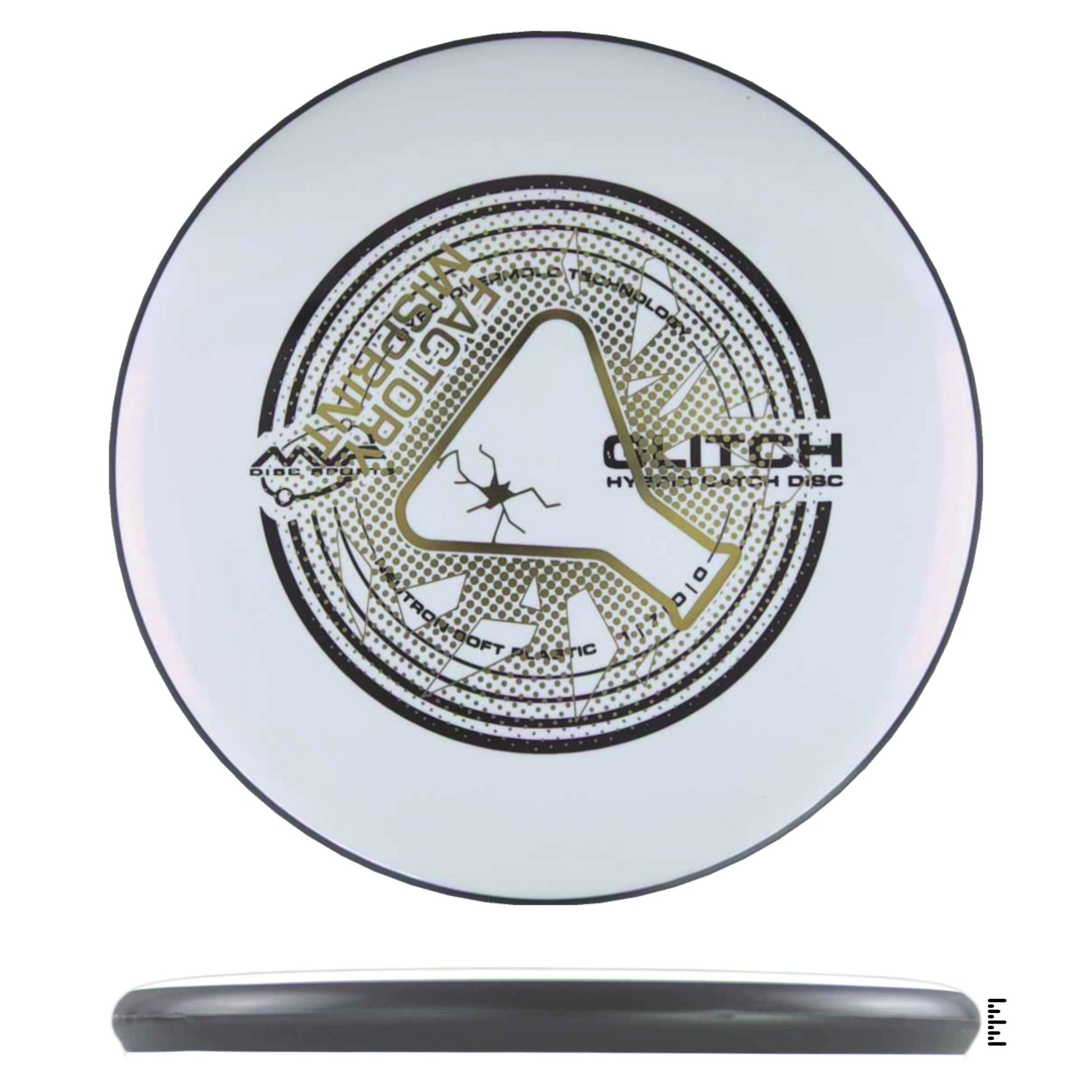MVP Disc Sports Neutron Soft Glitch Factory Misprint - White - Powergrip USA