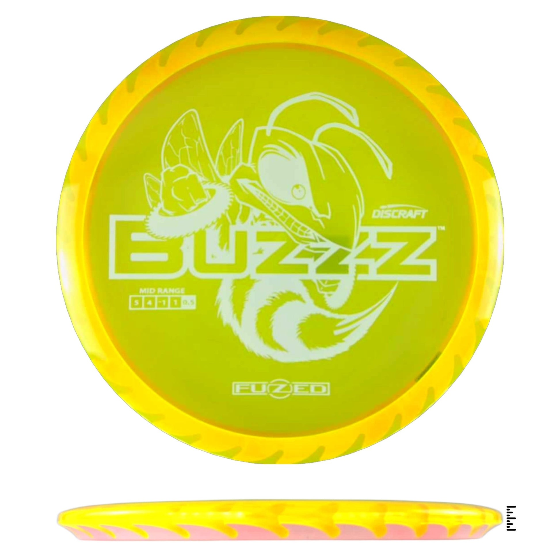 Discraft Fuzed Line Buzzz Saw Pattern (Buzzzsaw) - Yellow / Pink - Powergrip USA