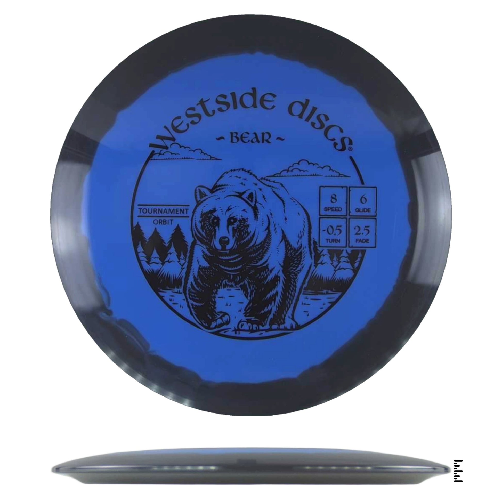 Westside Discs Tournament Orbit Bear - Blue / Black - Powergrip USA