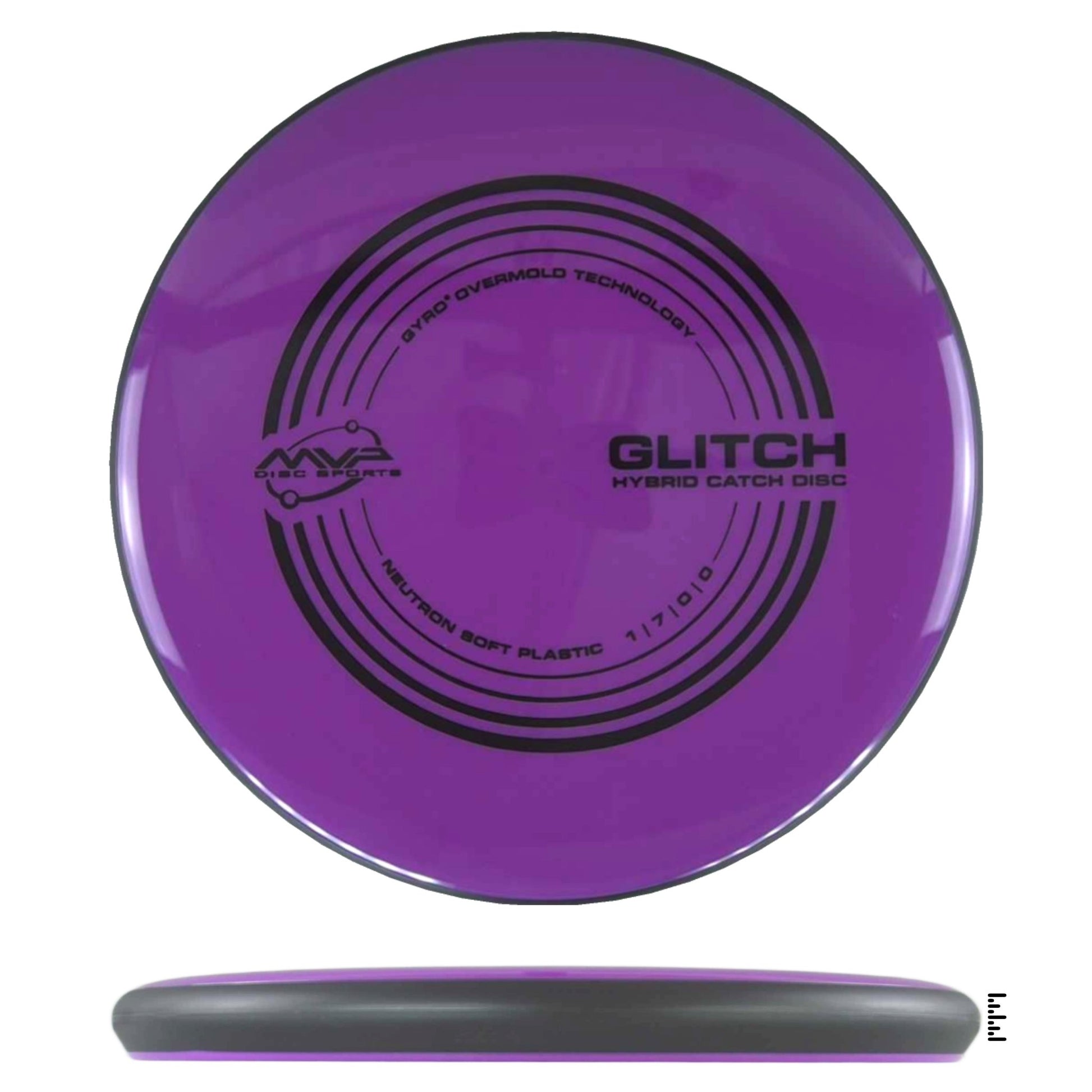 MVP Disc Sports Neutron Soft Glitch - Violet - Powergrip USA