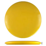 Yellow disc golf disc