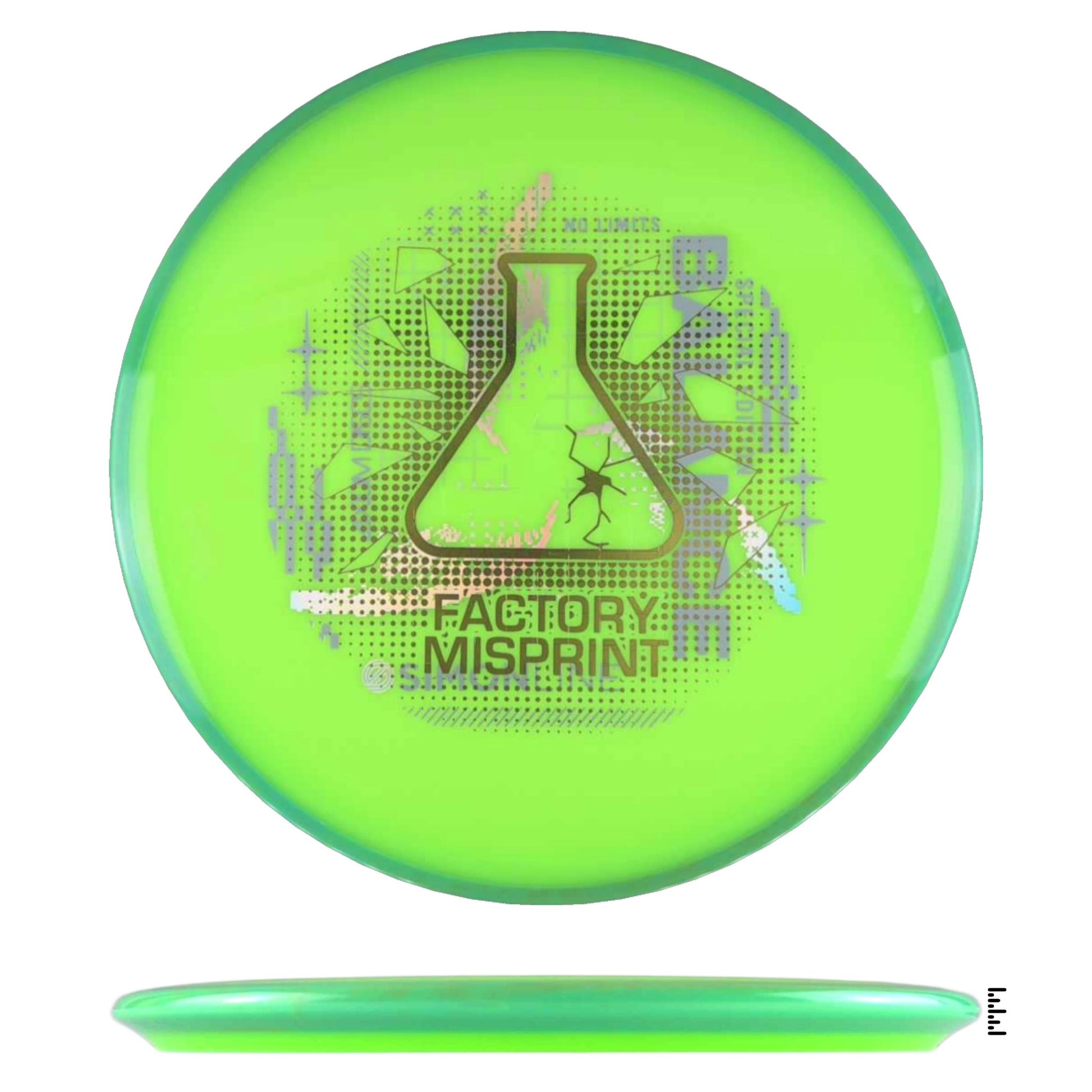 Axiom Discs Neutron Balance Factory Misprint - Fluorescent Yellow / Turquoise - Powergrip USA