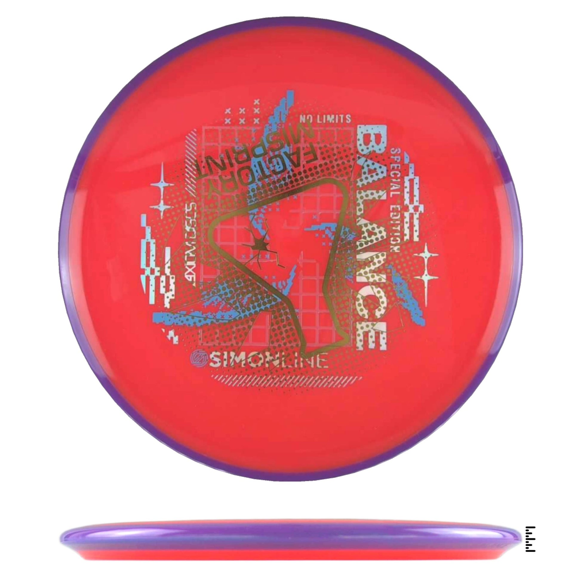 Axiom Discs Neutron Balance Factory Misprint - Red / Violet - Powergrip USA