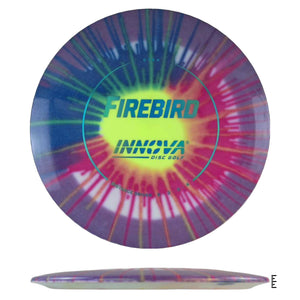 Colorful Innova Firebird disc golf disc.