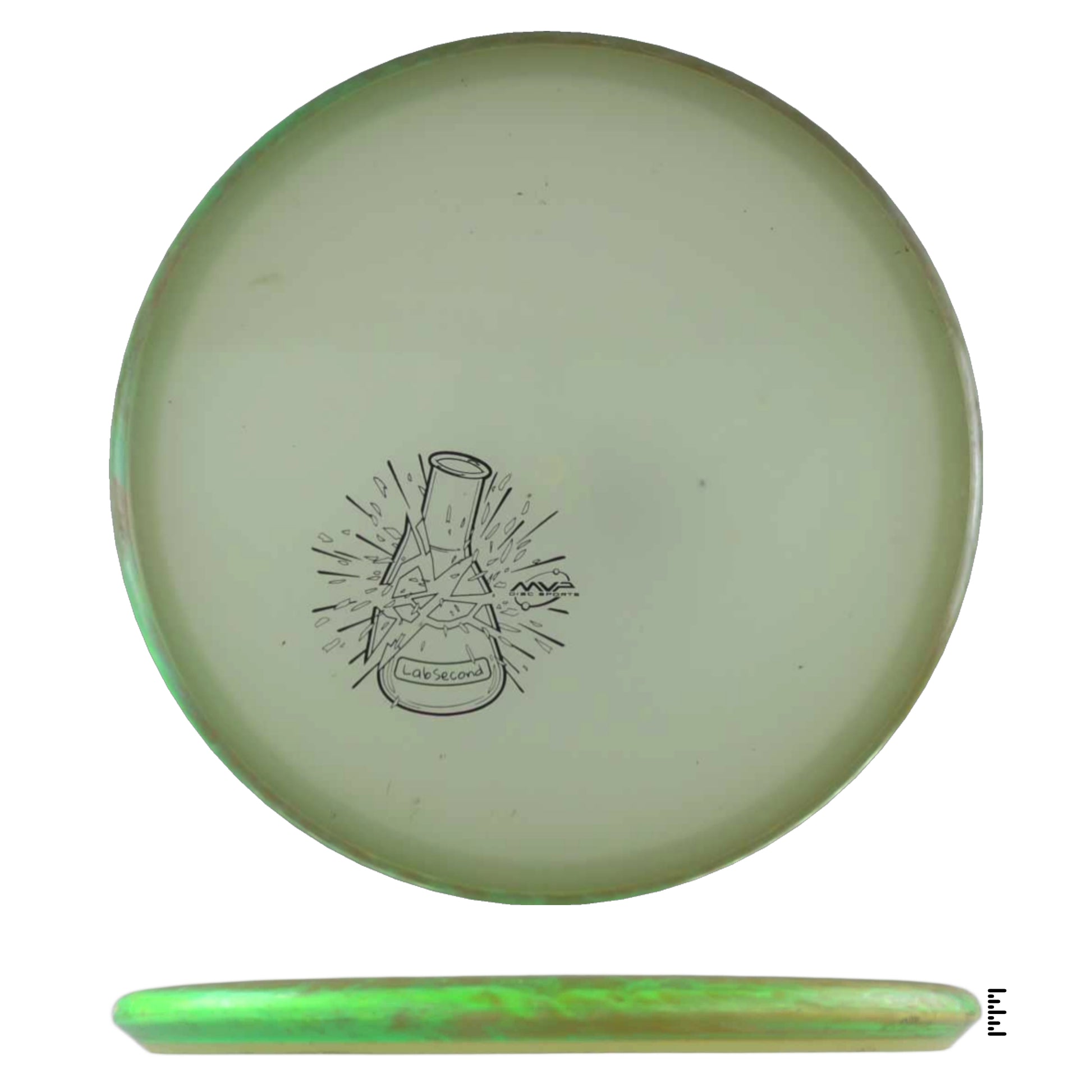 Disc golf disc with beaker design