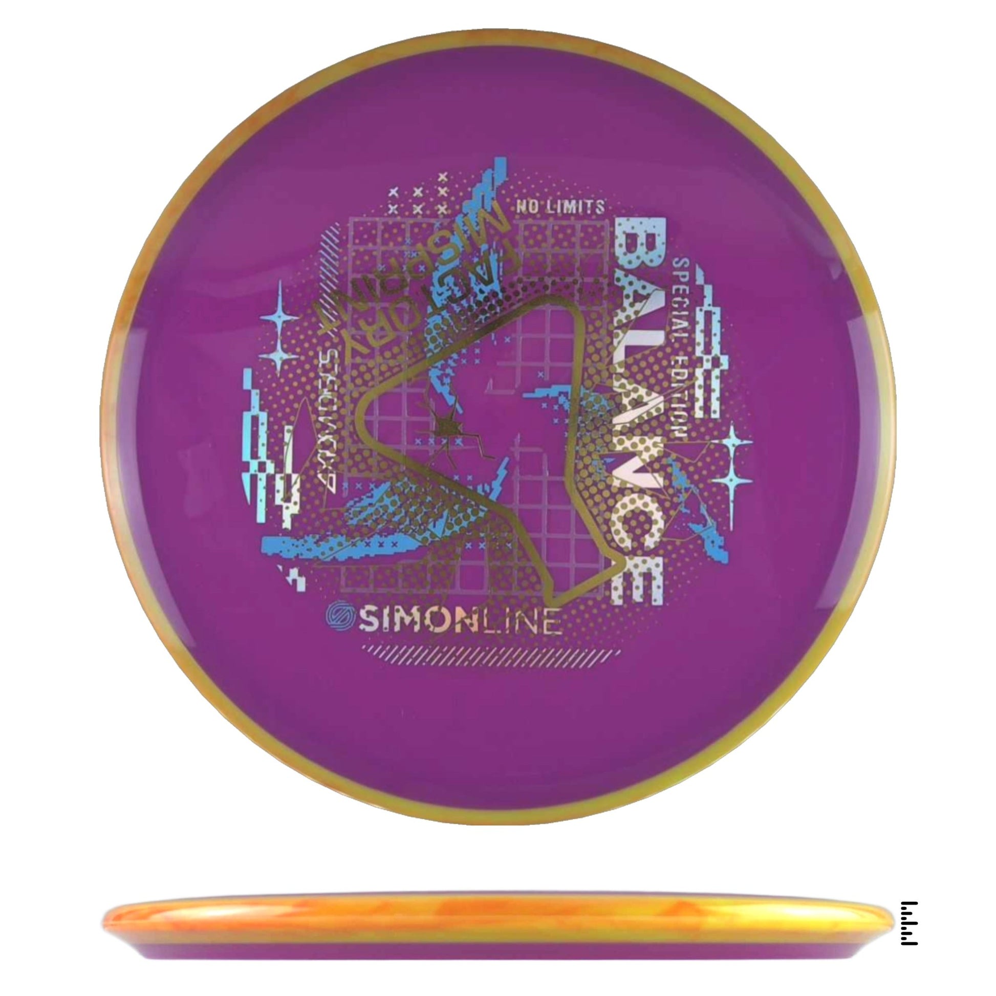 Axiom Discs Neutron Balance Factory Misprint - Plum / Orange - Powergrip USA