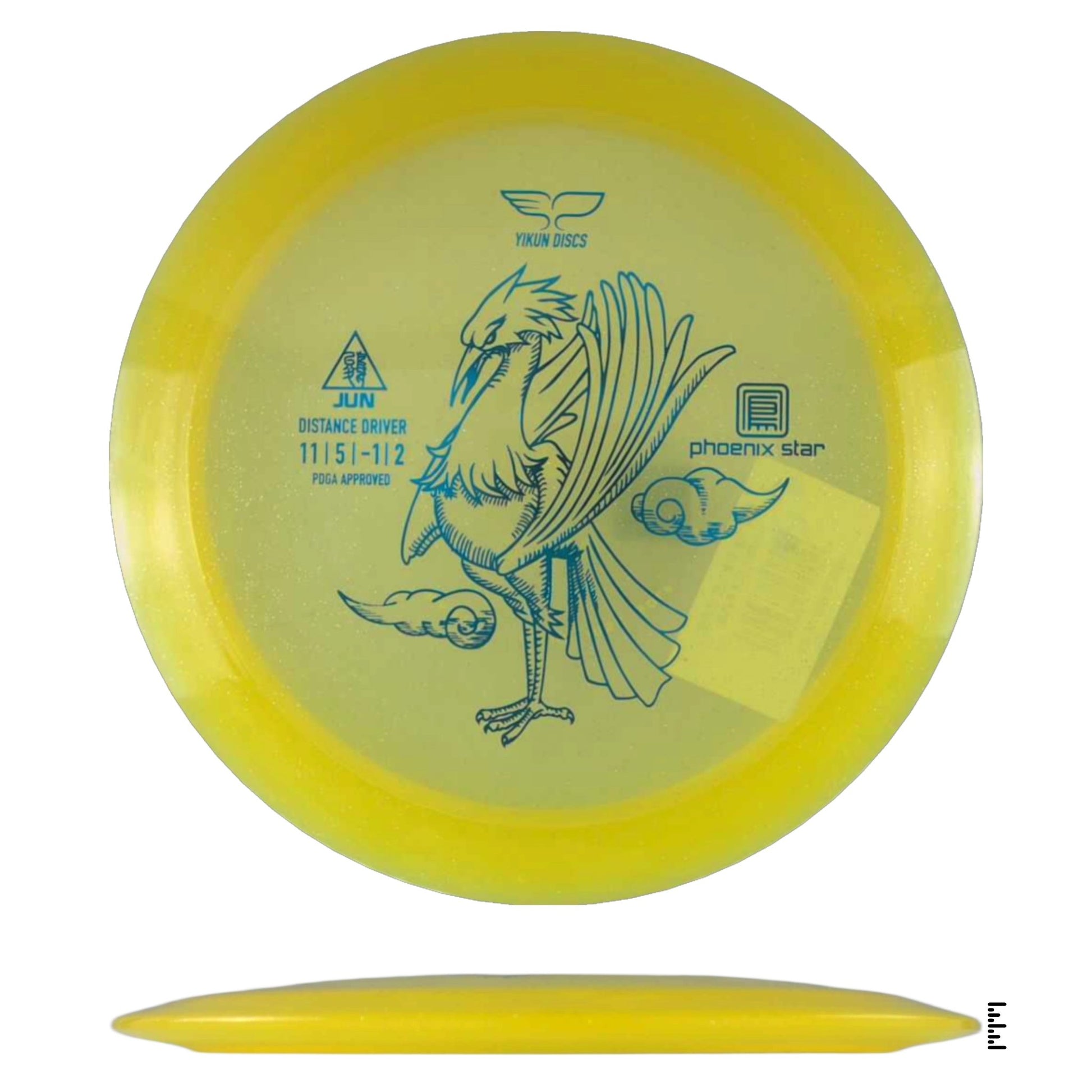 Yikun Discs Phoenix Star Jun - Yellow - Powergrip USA