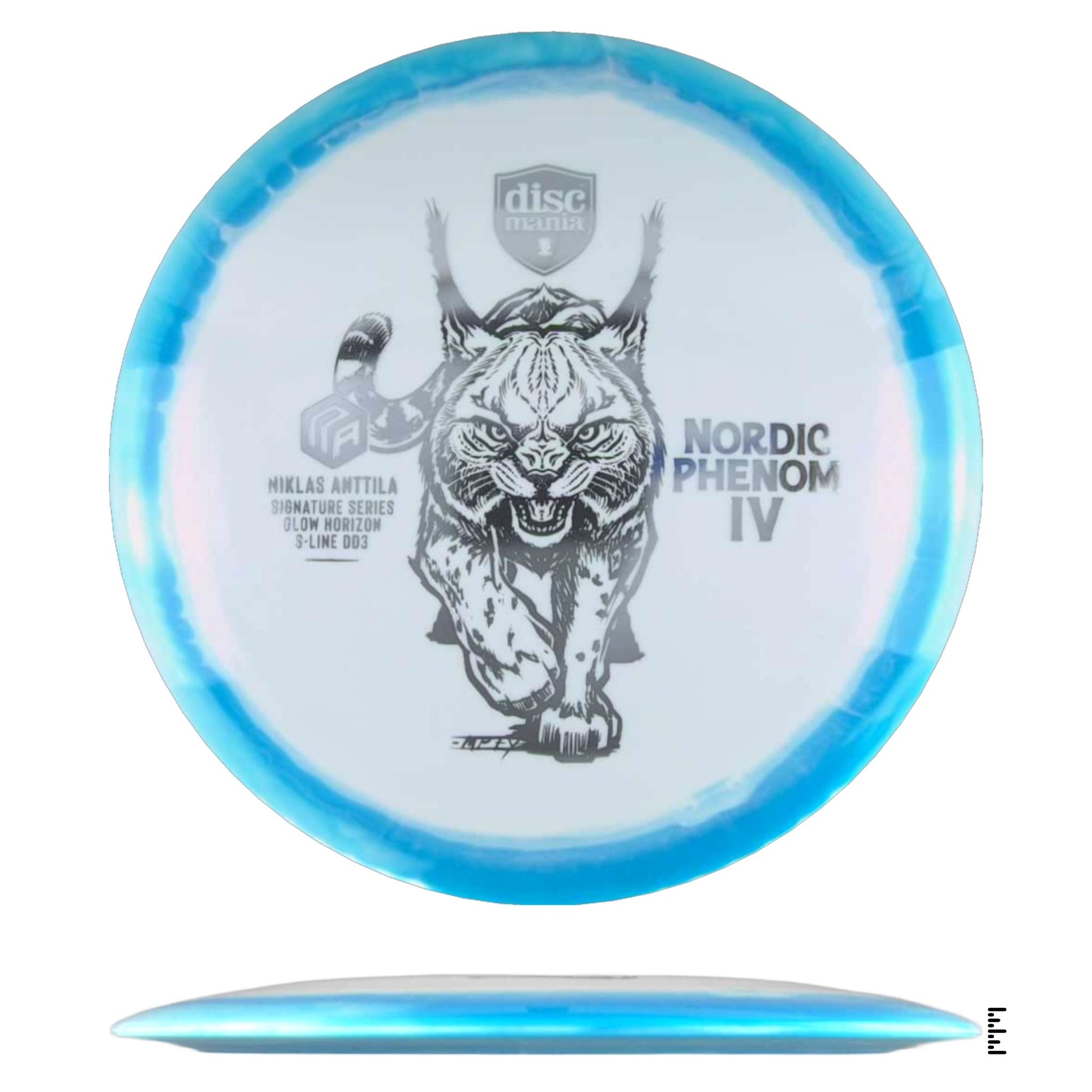 Discmania Glow Horizon S - Line DD3 Nordic Phenom 4 – Niklas Anttila Signature Series - White / Blue - Powergrip USA