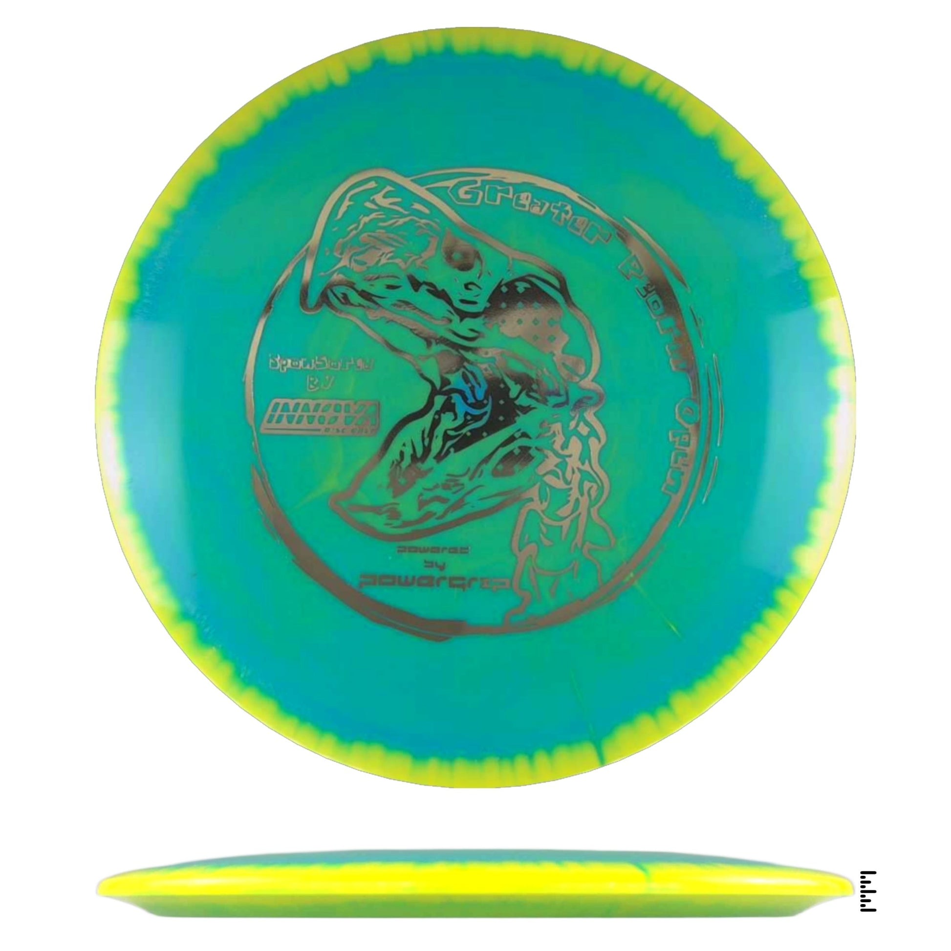 Innova Halo TeeBird3 - 2024 Greater Peoria Open - Turquoise / Yellow - Powergrip USA