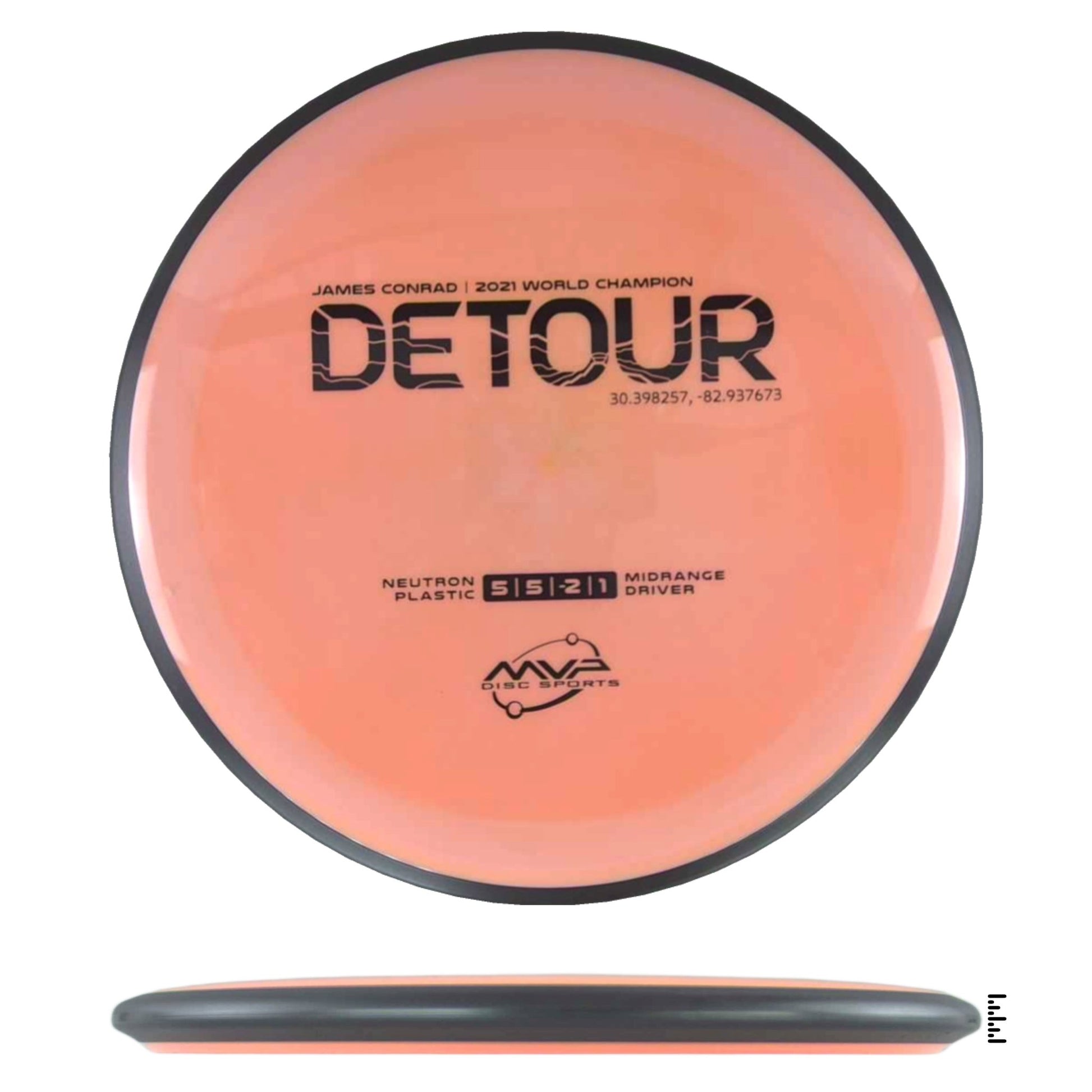MVP Disc Sports Neutron Detour - Peach - Powergrip USA